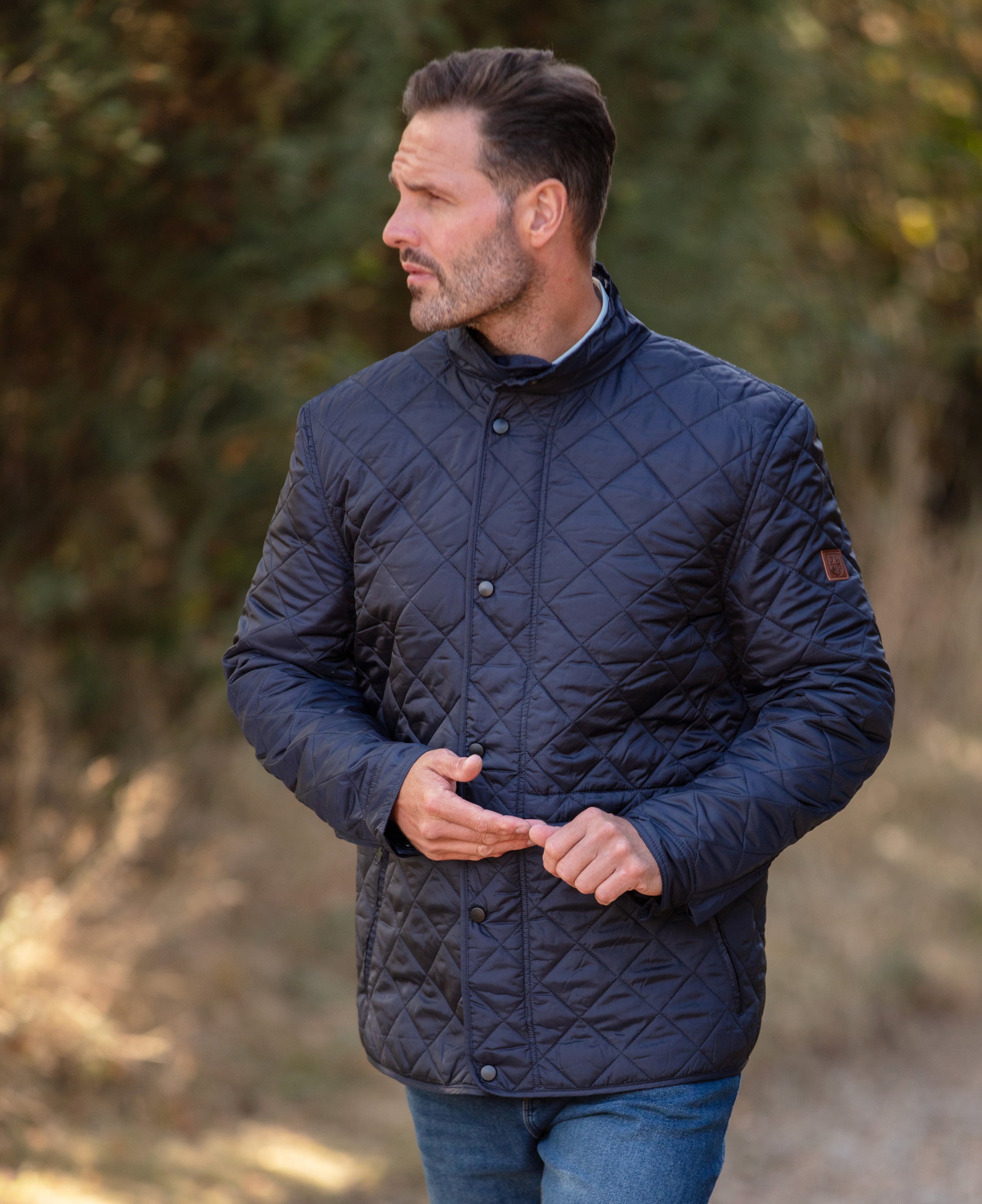 MJ002 - Men's Leiden Quilted Jacket - NAVY - Oxford Blue