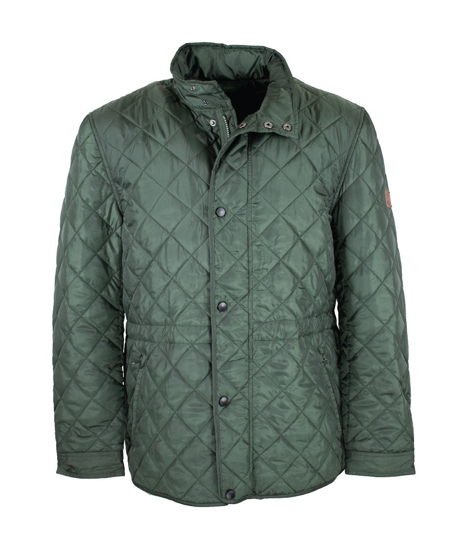 MJ002 - Men's Leiden Quilted Jacket - GREEN - Oxford Blue