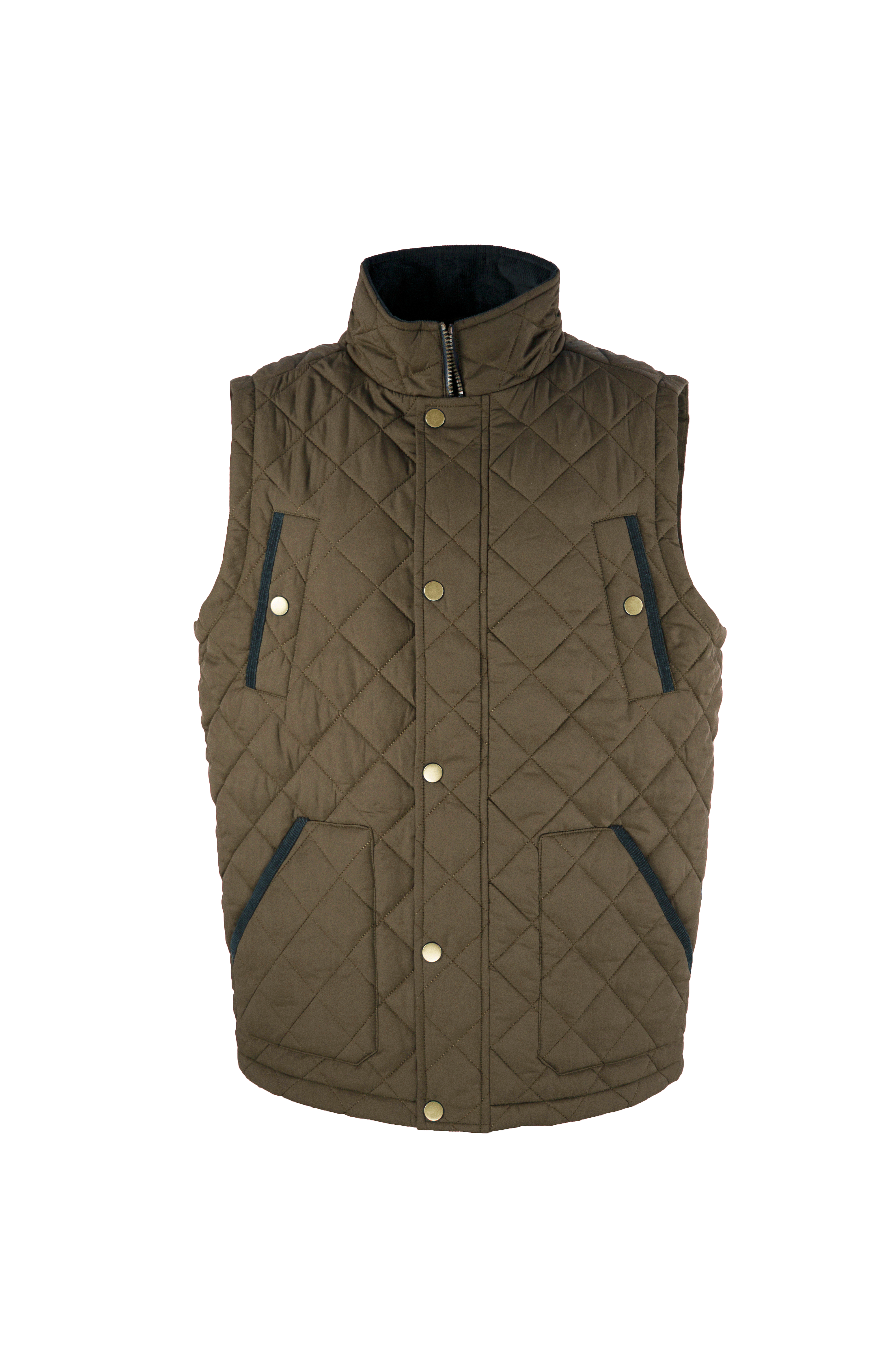 MJ004 - Men's Aron Gilet - OLIVE - Oxford Blue