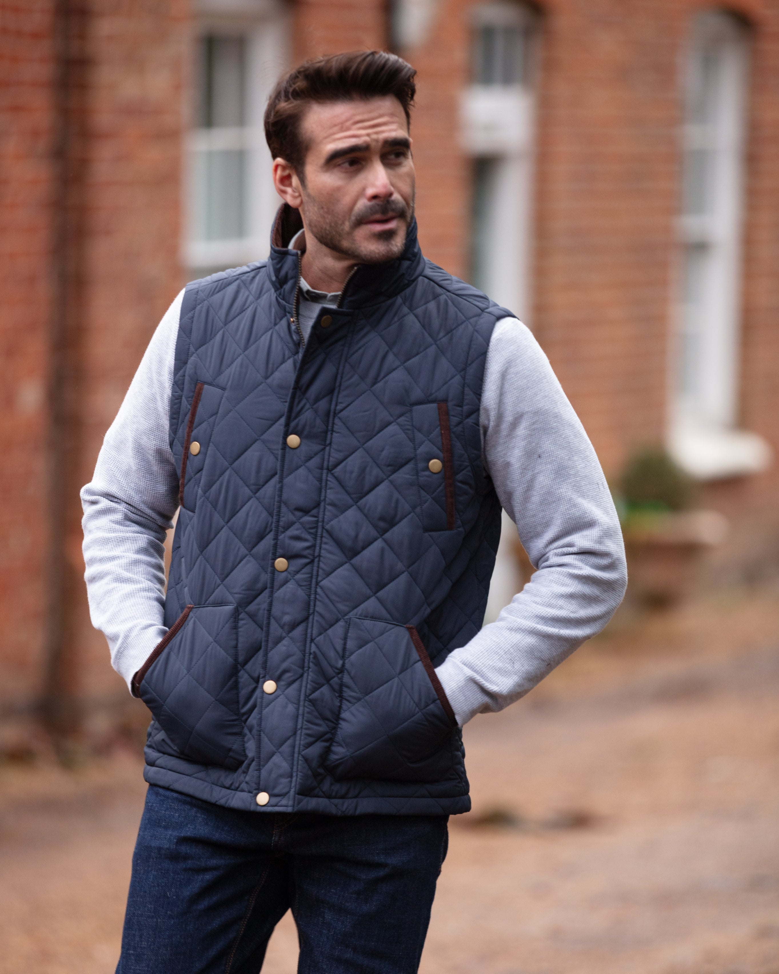 MJ004 - Men's Aron Gilet - NAVY - Oxford Blue