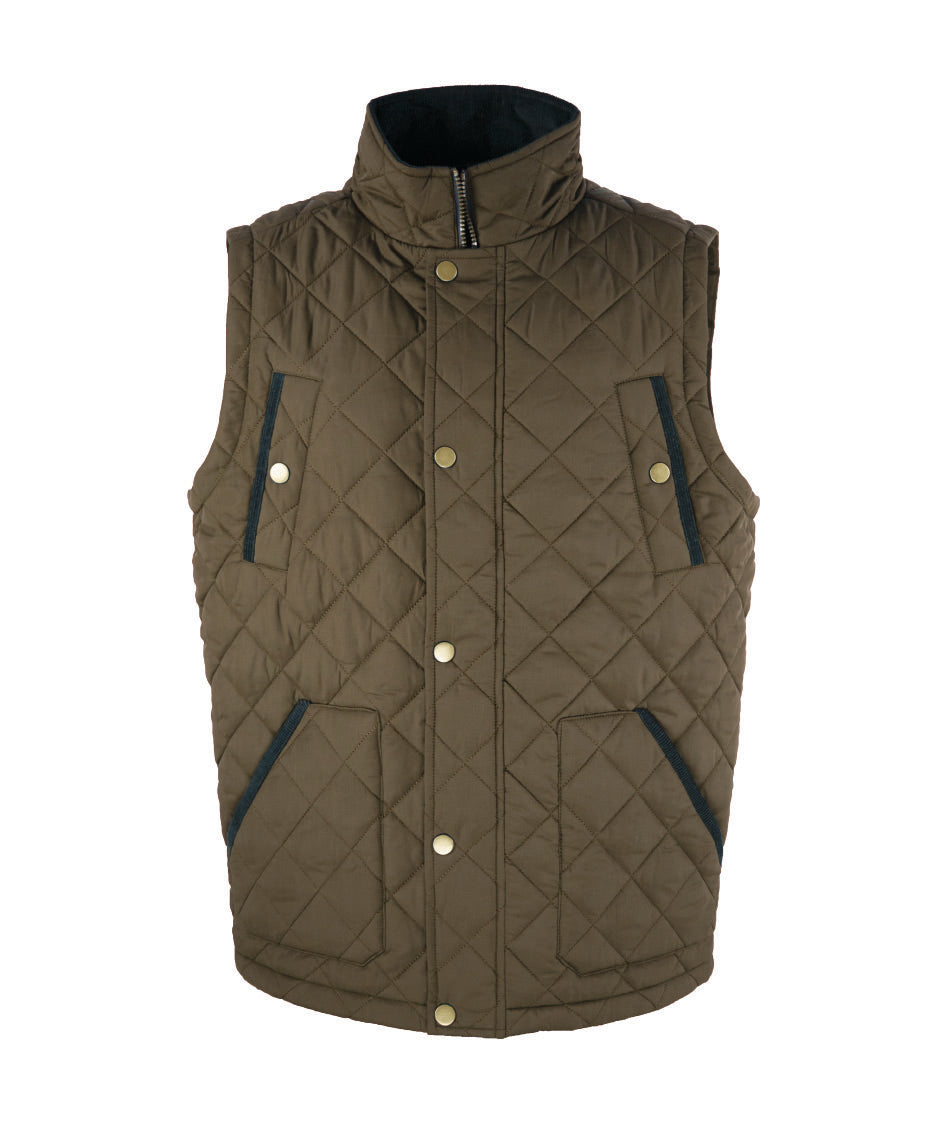 MJ004 - Men's Aron Gilet - OLIVE - Oxford Blue