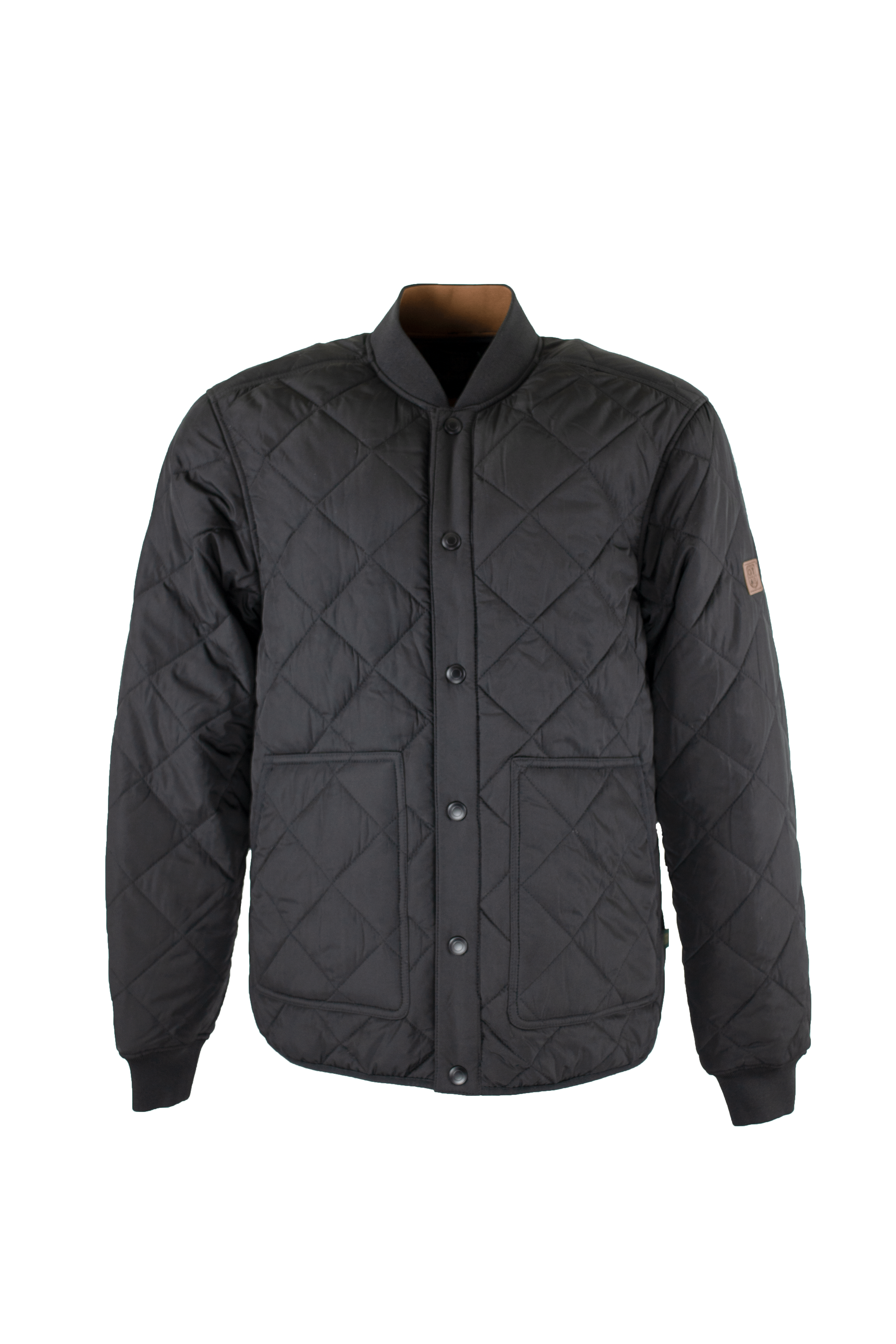 MJ005 - Men's Keswick Quilted Jacket - BLACK - Oxford Blue