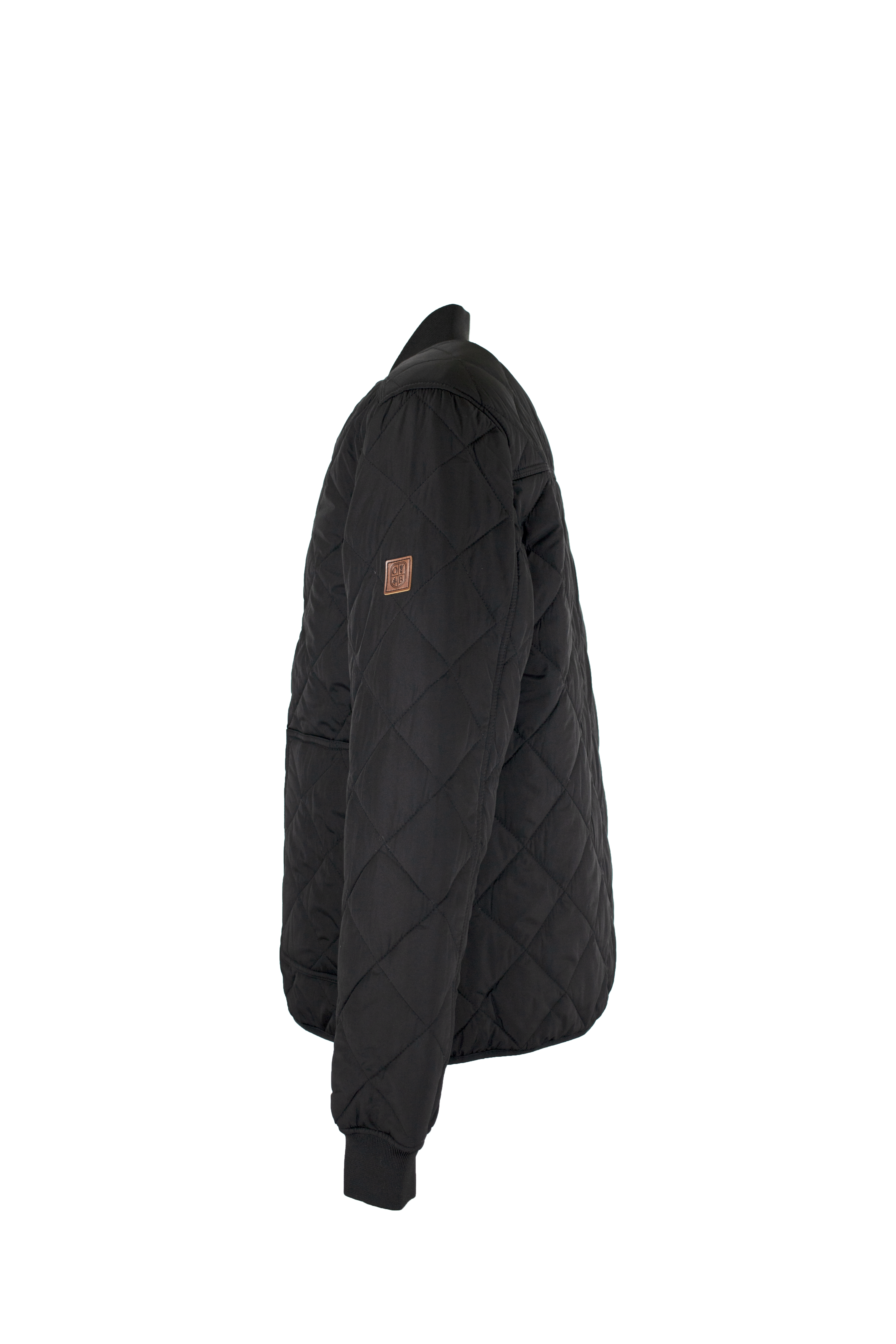 MJ005 - Men's Keswick Quilted Jacket - BLACK - Oxford Blue