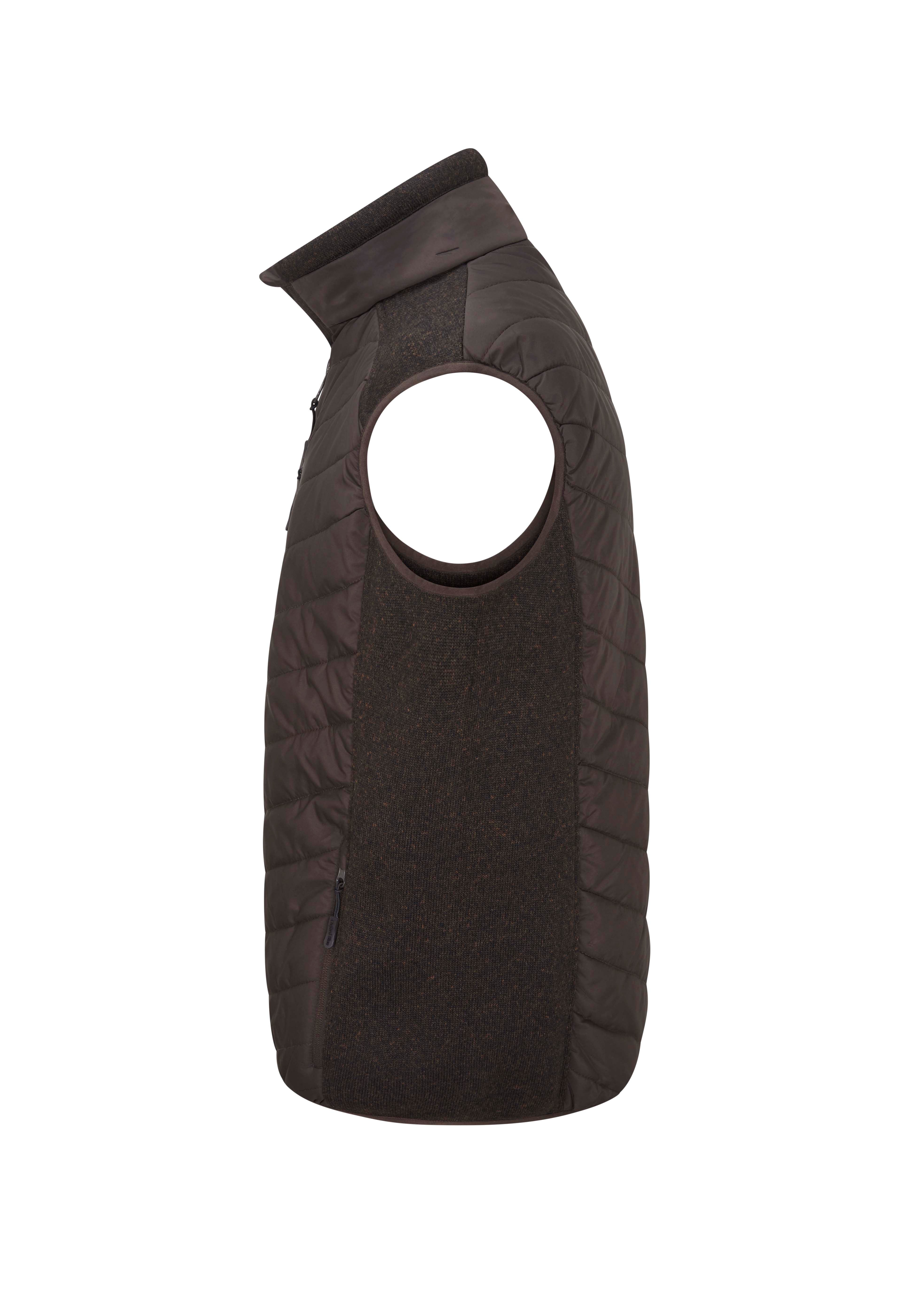 MJ006 - Men's Oslo Gilet - BROWN - Oxford Blue