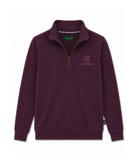 MSS05 - Mens Ayr Sweatshirt - Plum - Oxford Blue