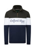 MSS01 - Mens Girvan Sweatshirt - Khaki/White/Navy - Oxford Blue