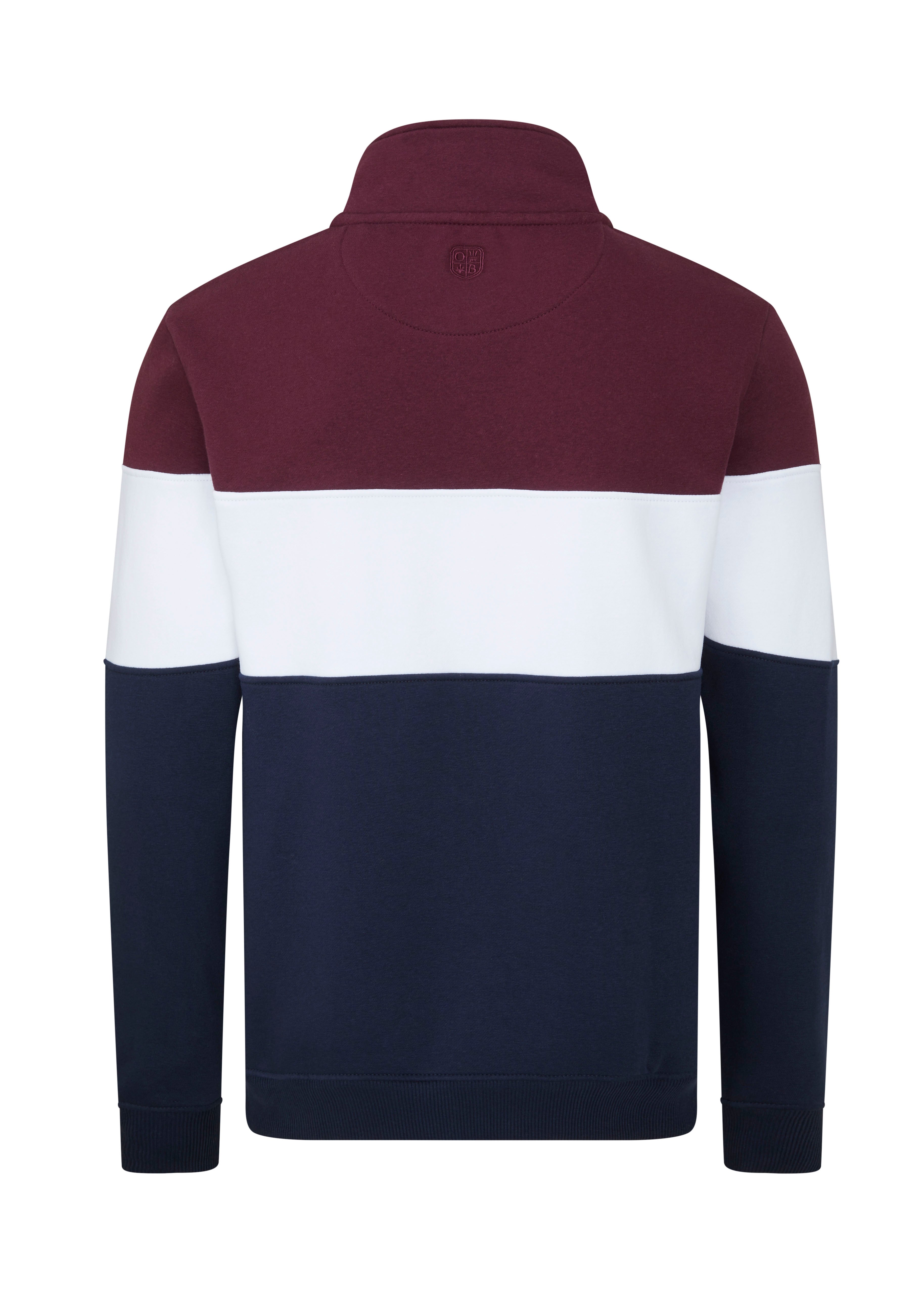 MSS01 - Mens Girvan Sweatshirt - Plum/White/Navy - Oxford Blue