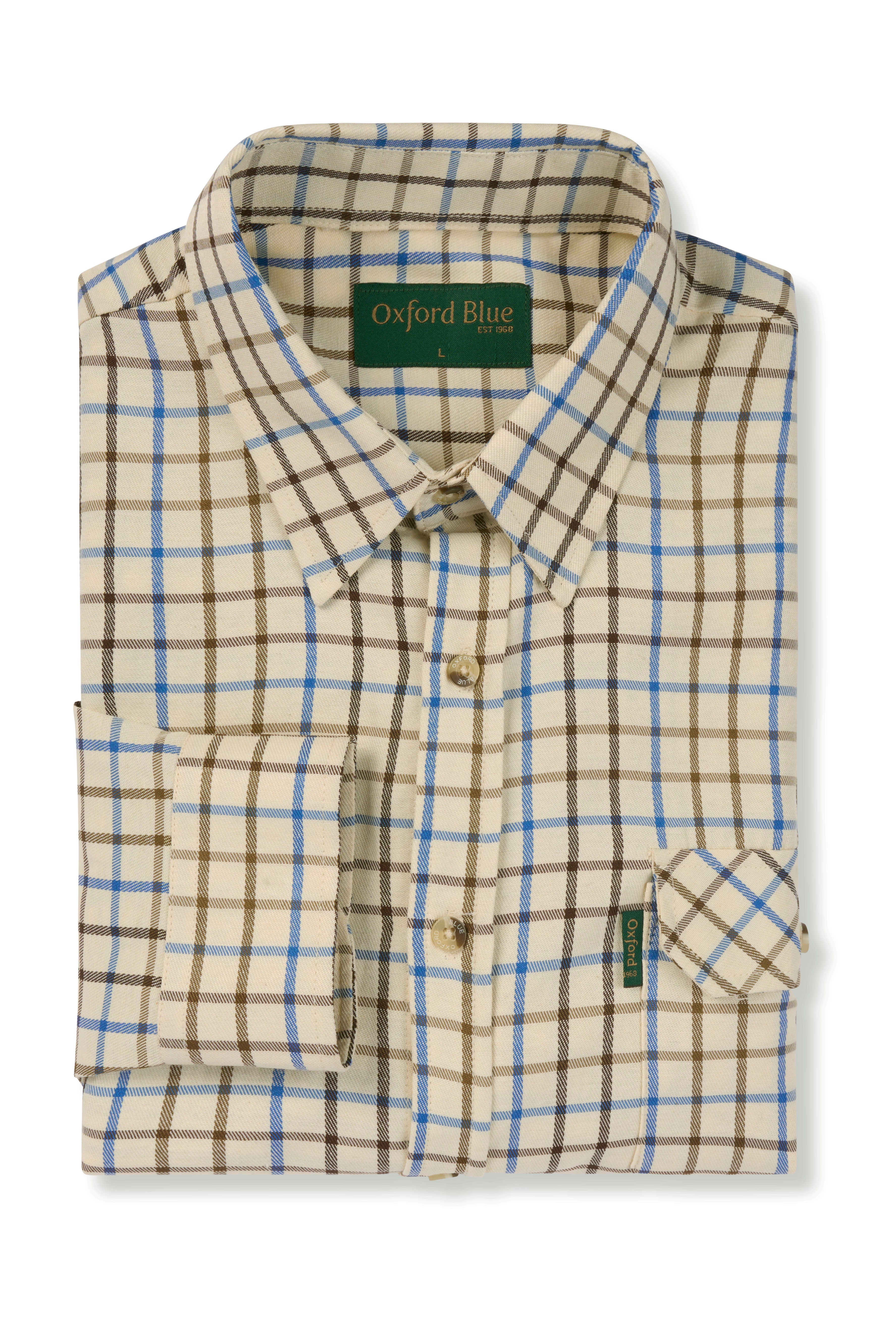 SH15 - Men's Big Tattersal Shirt - Oxford Blue