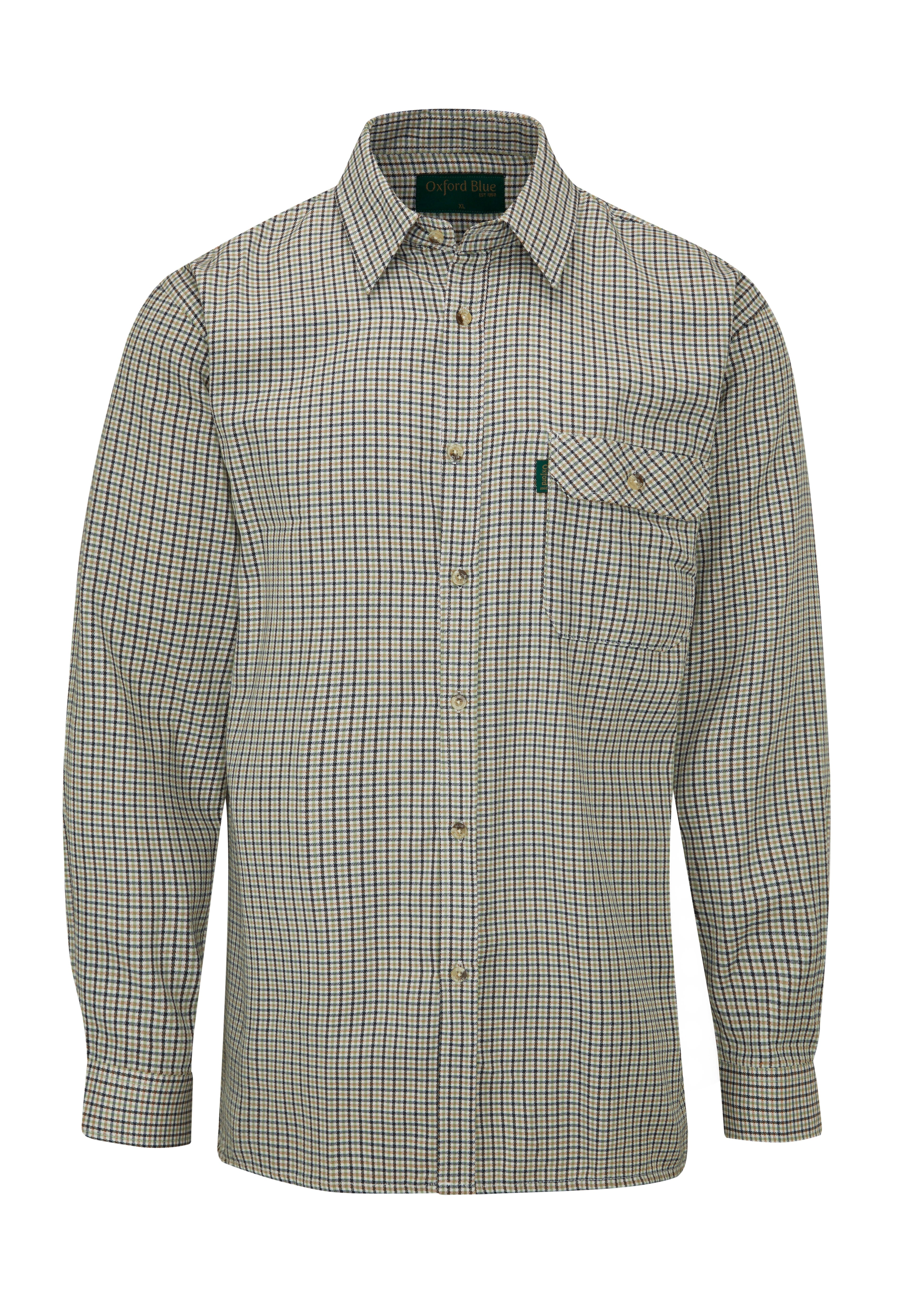 SH2 - Men's Dogstooth Shirt - NAVY - Oxford Blue