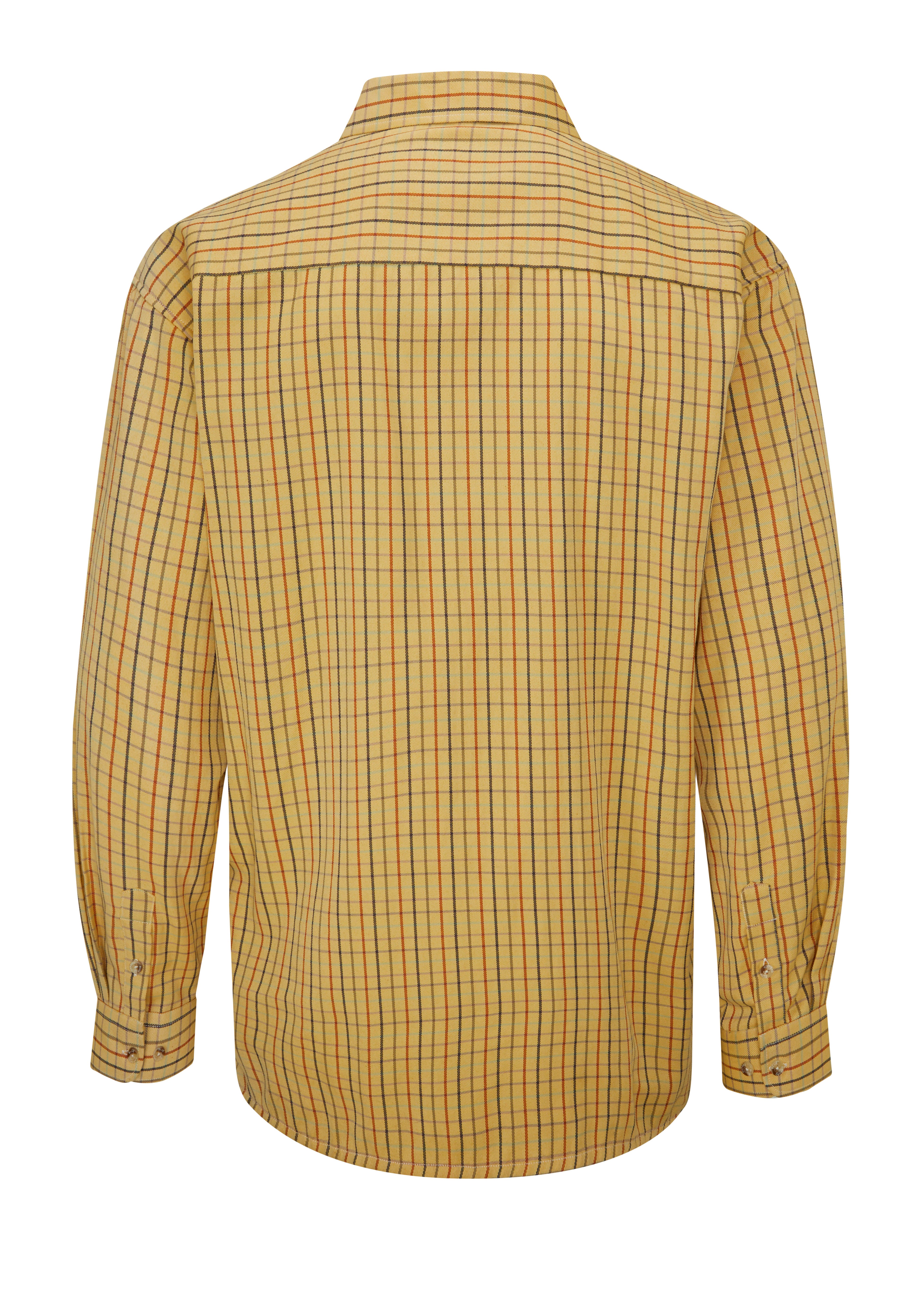 SH39 - Men's Darwen Check Shirt - MUSTARD - Oxford Blue