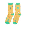 Women's Fox in the Woods Socks - Yellow - Oxford Blue