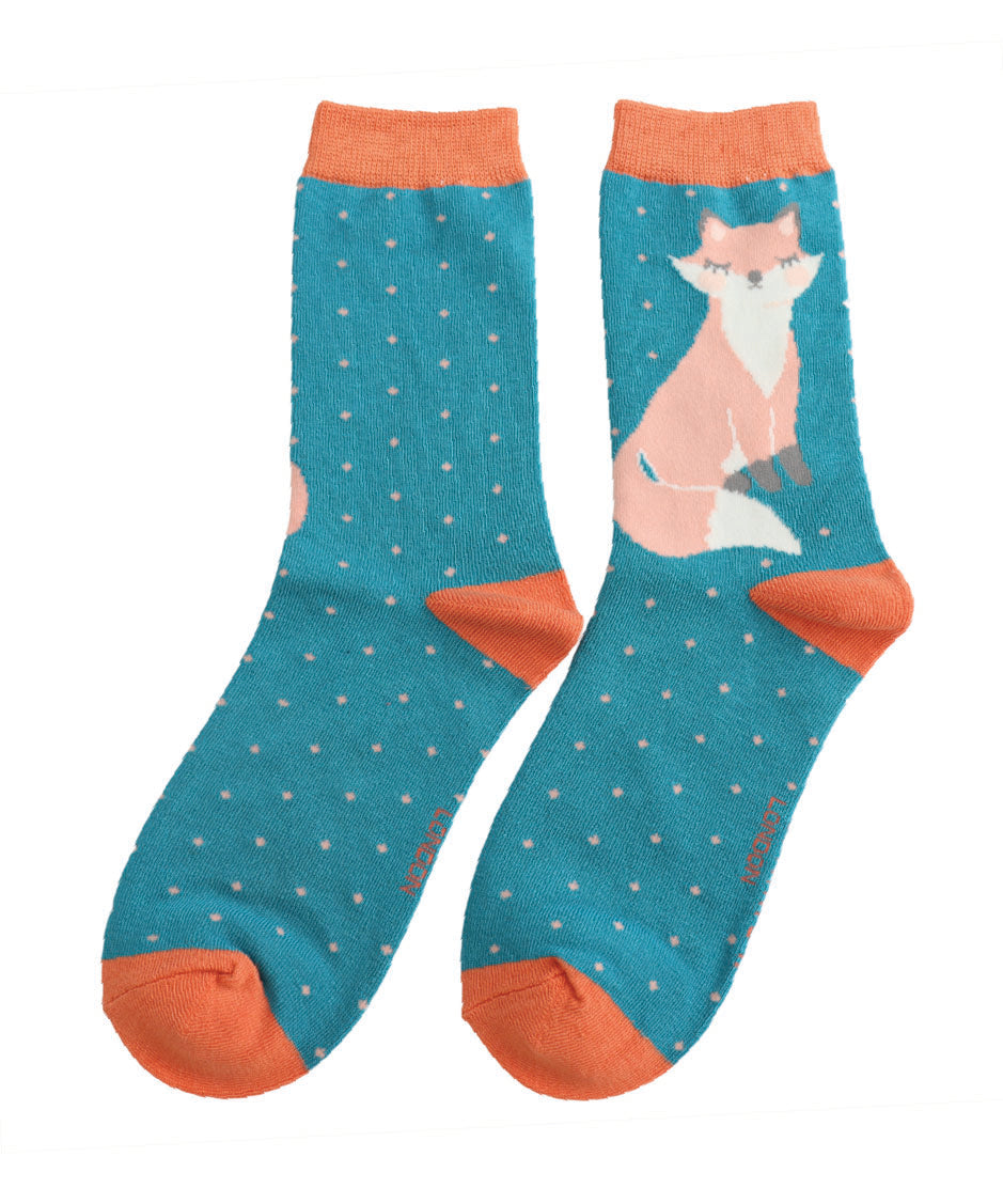 Ladies Friendly Fox - Teal - Oxford Blue