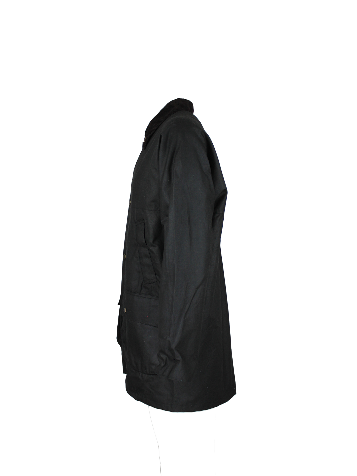 W01 - Men's Countryman Wax Jacket - BLACK - Oxford Blue