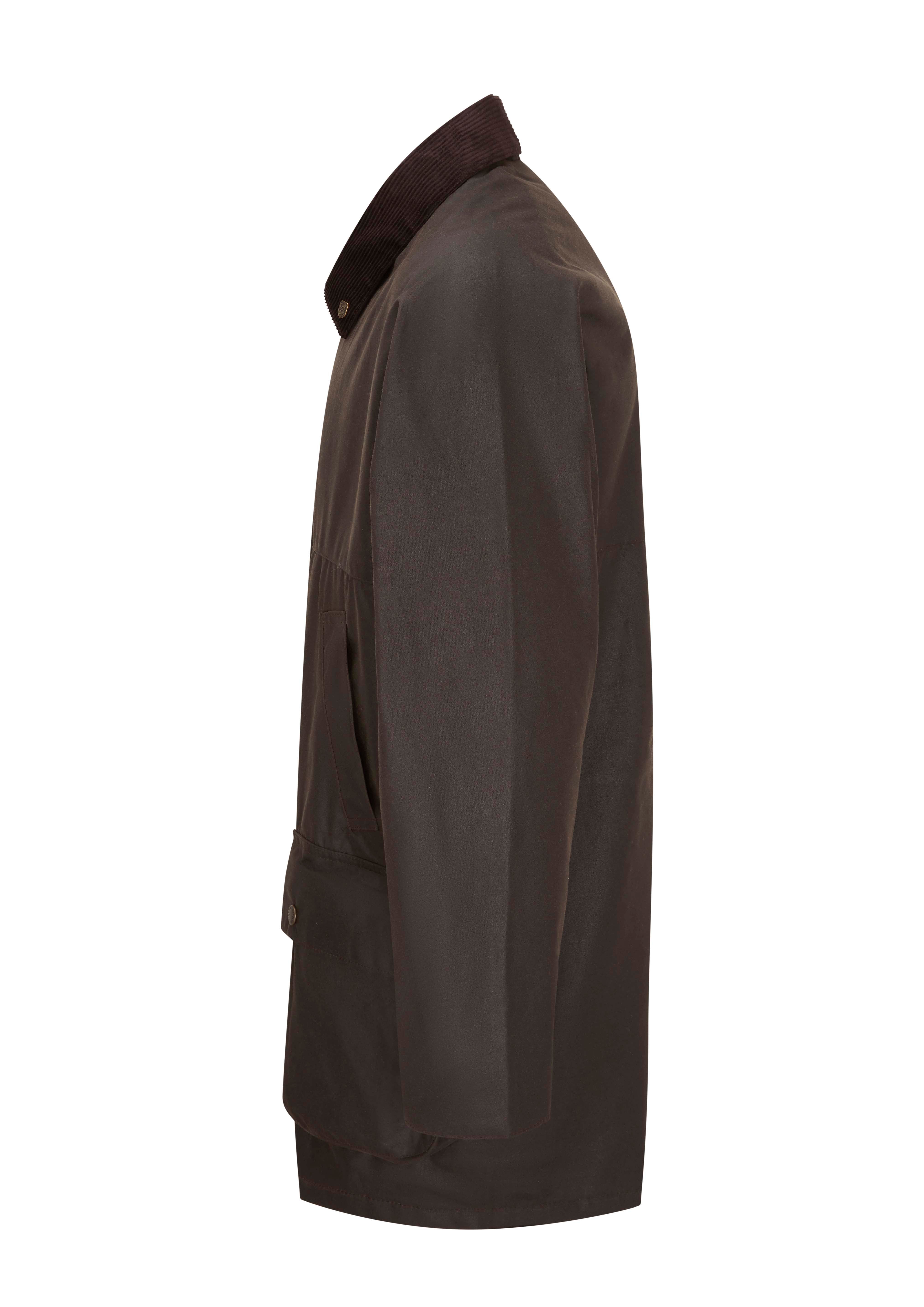 W14 - Men's Countryman Padded Wax Jacket - BROWN - Oxford Blue