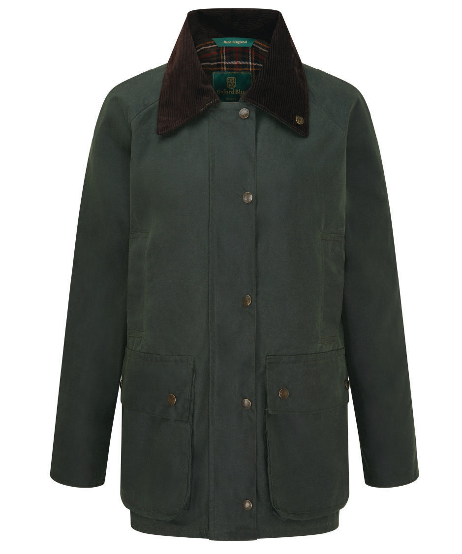 W14 - Men's Countryman Padded Wax Jacket - GREEN - Oxford Blue