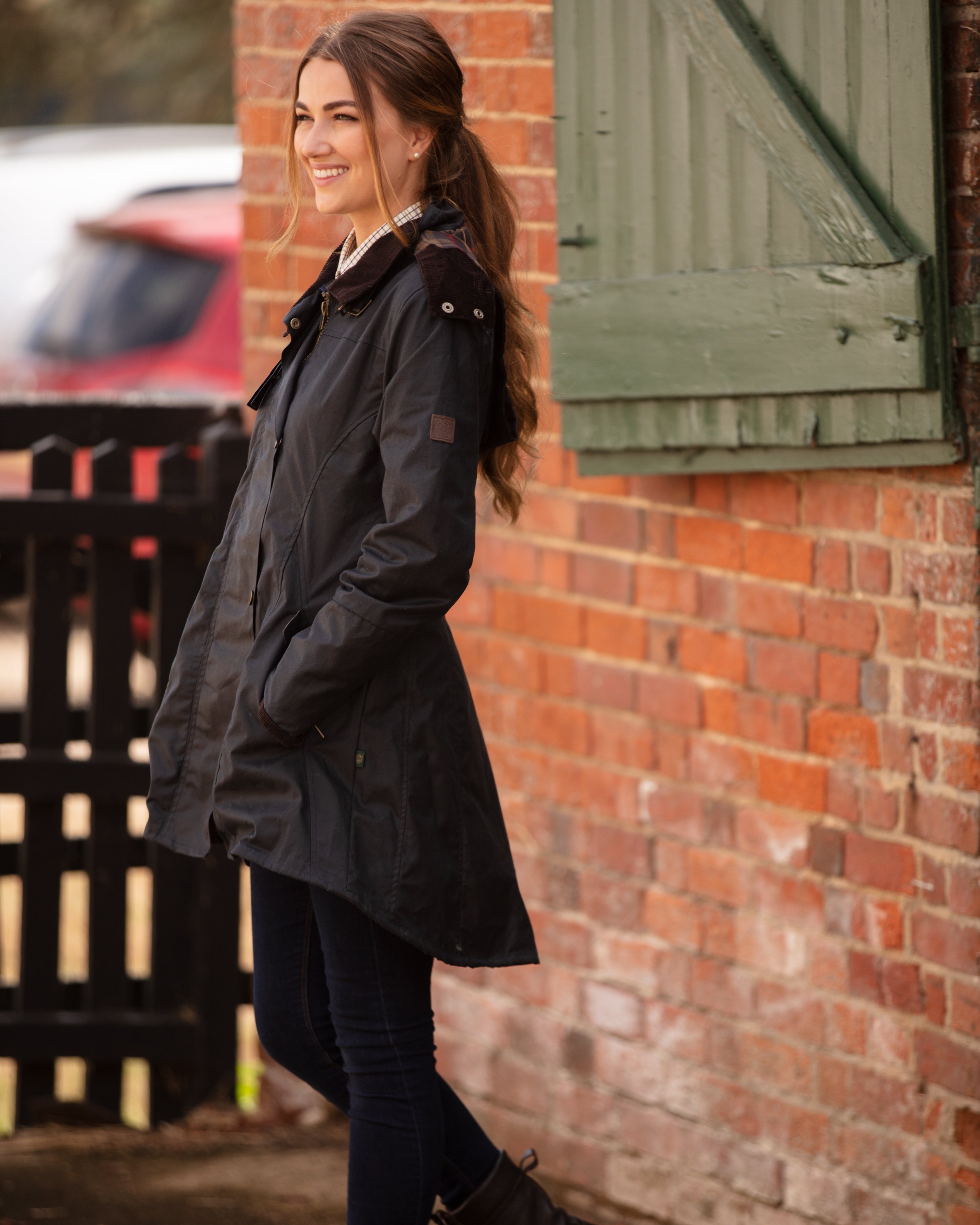 Oxford blue waxed coats deals