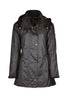 W02 - Women's Olivia Waxed Jacket - BROWN - Oxford Blue