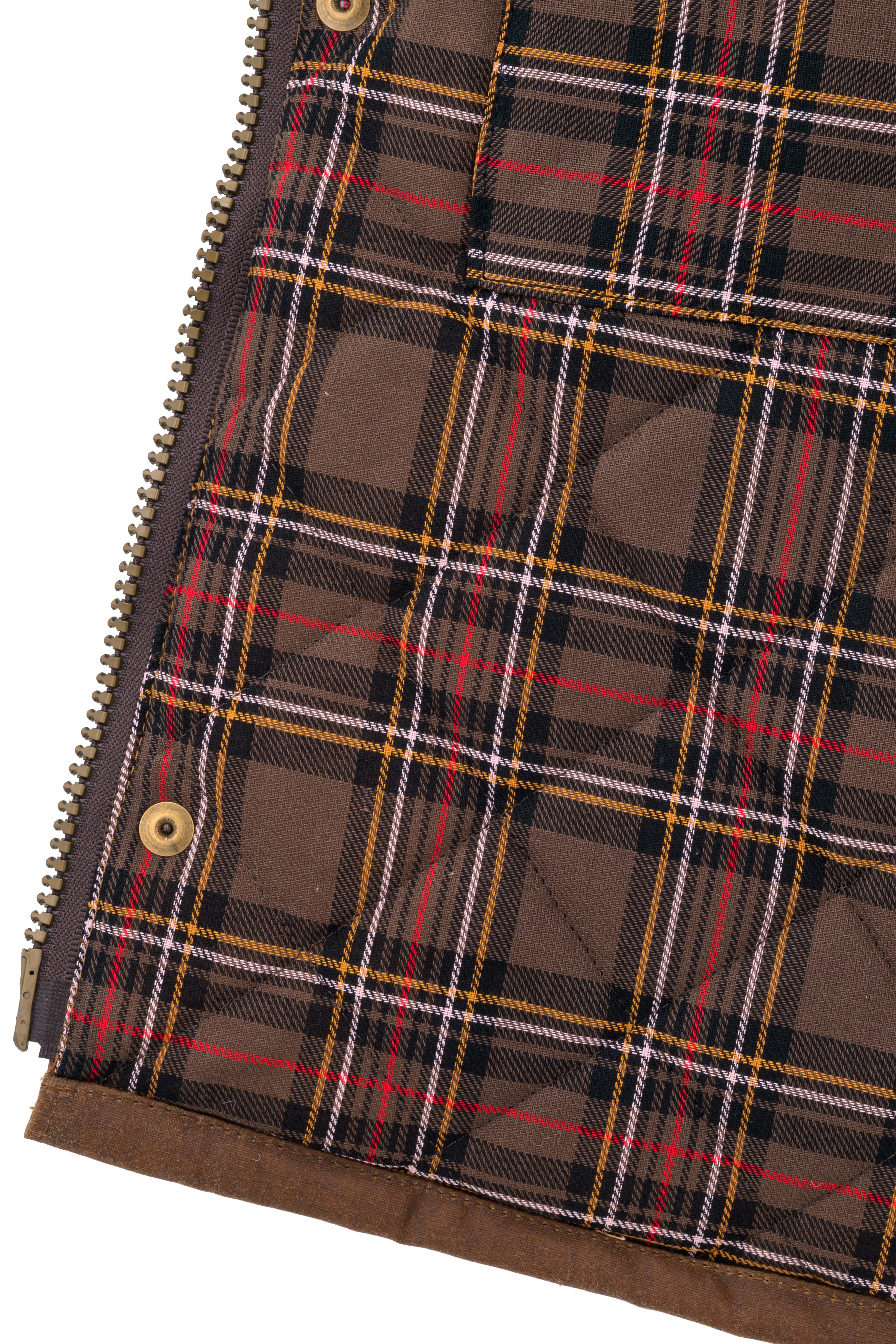 W114 - Men's Countryman Wax Gilet - SAND - Oxford Blue