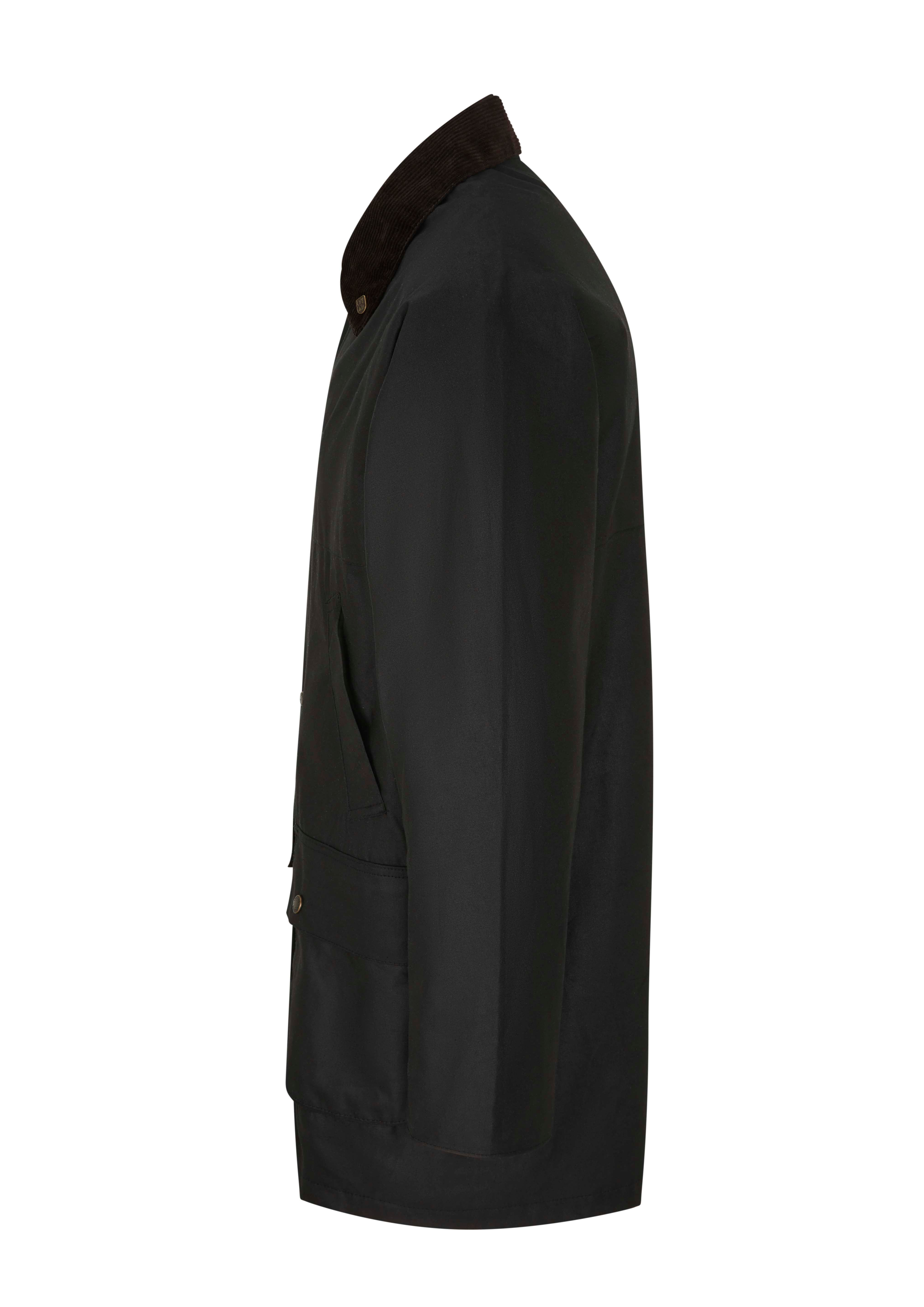 W01 - Men's Countryman Wax Jacket - BLACK - Oxford Blue