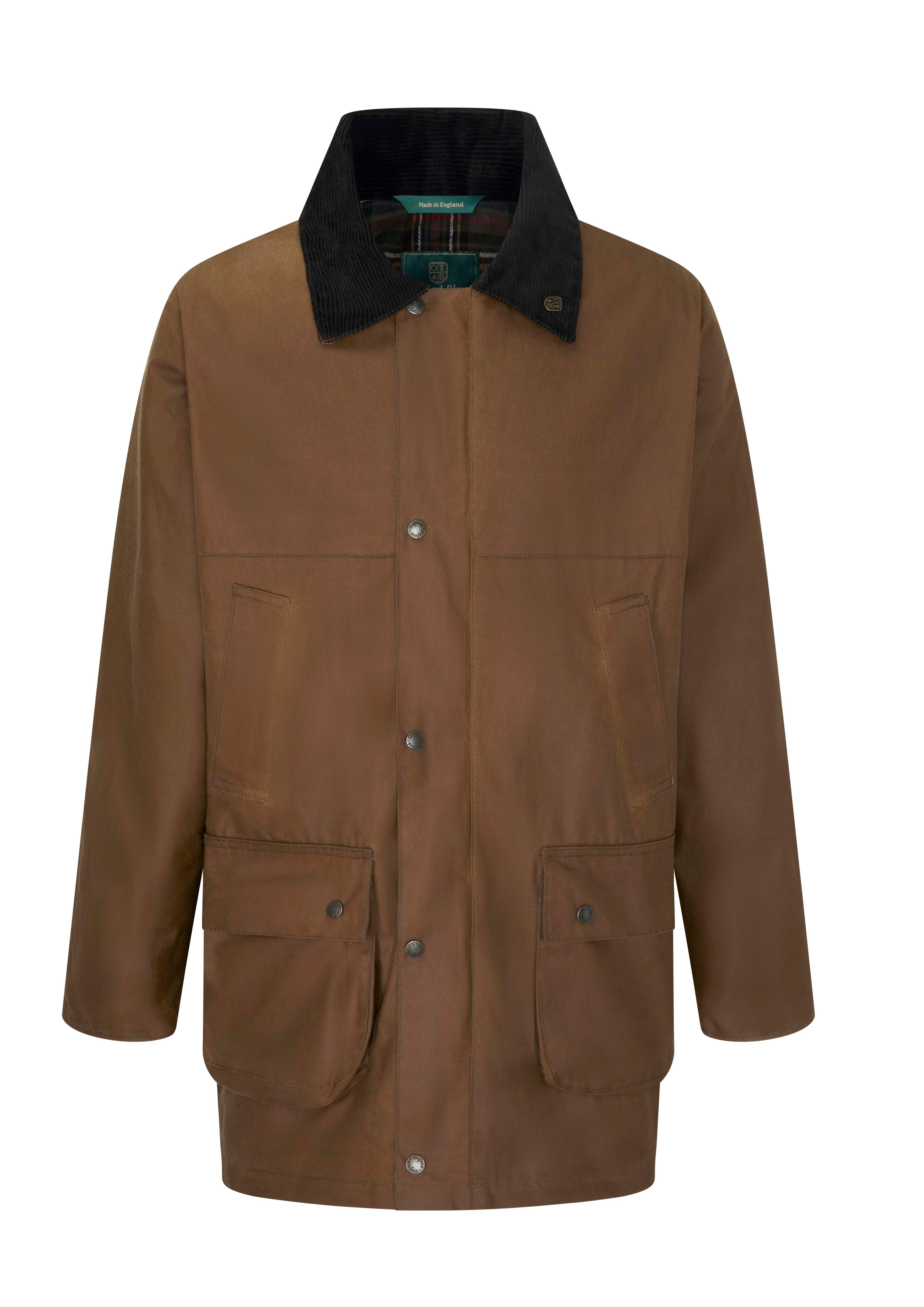 W01 - Men's Countryman Wax Jacket - SANDSTONE - Oxford Blue