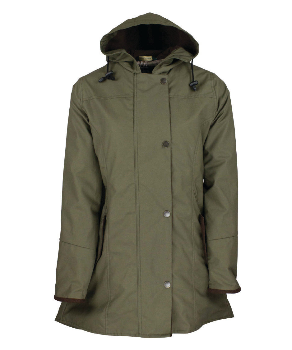 W236 - Women's Hooded Katrina Discovery - KHAKI - Oxford Blue