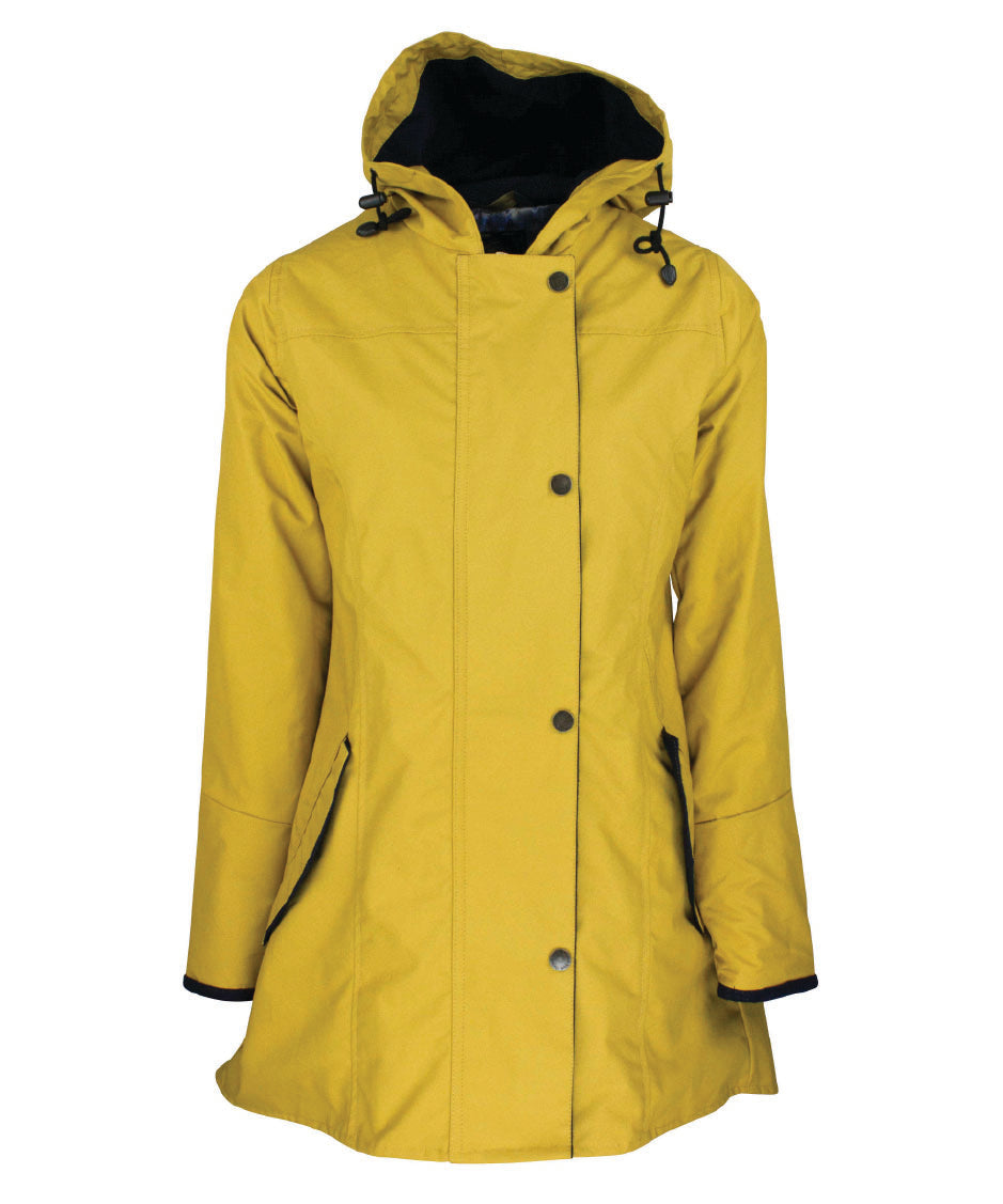 W236 - Women's Hooded Katrina Discovery - MUSTARD - Oxford Blue