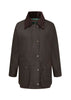 W24 - Women's Countrygirl Wax Jacket - BROWN - Oxford Blue