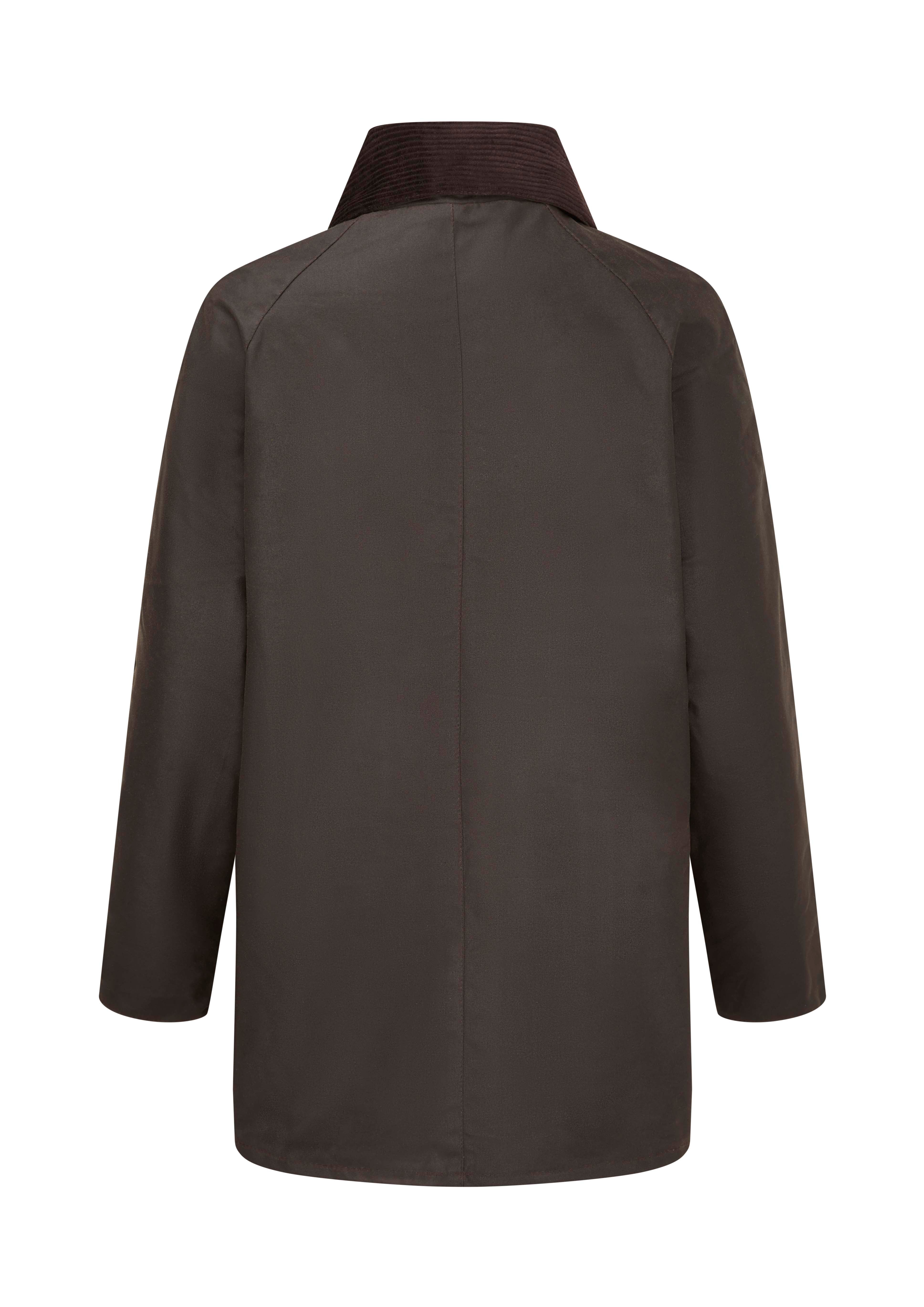 W24 - Women's Countrygirl Wax Jacket - BROWN - Oxford Blue