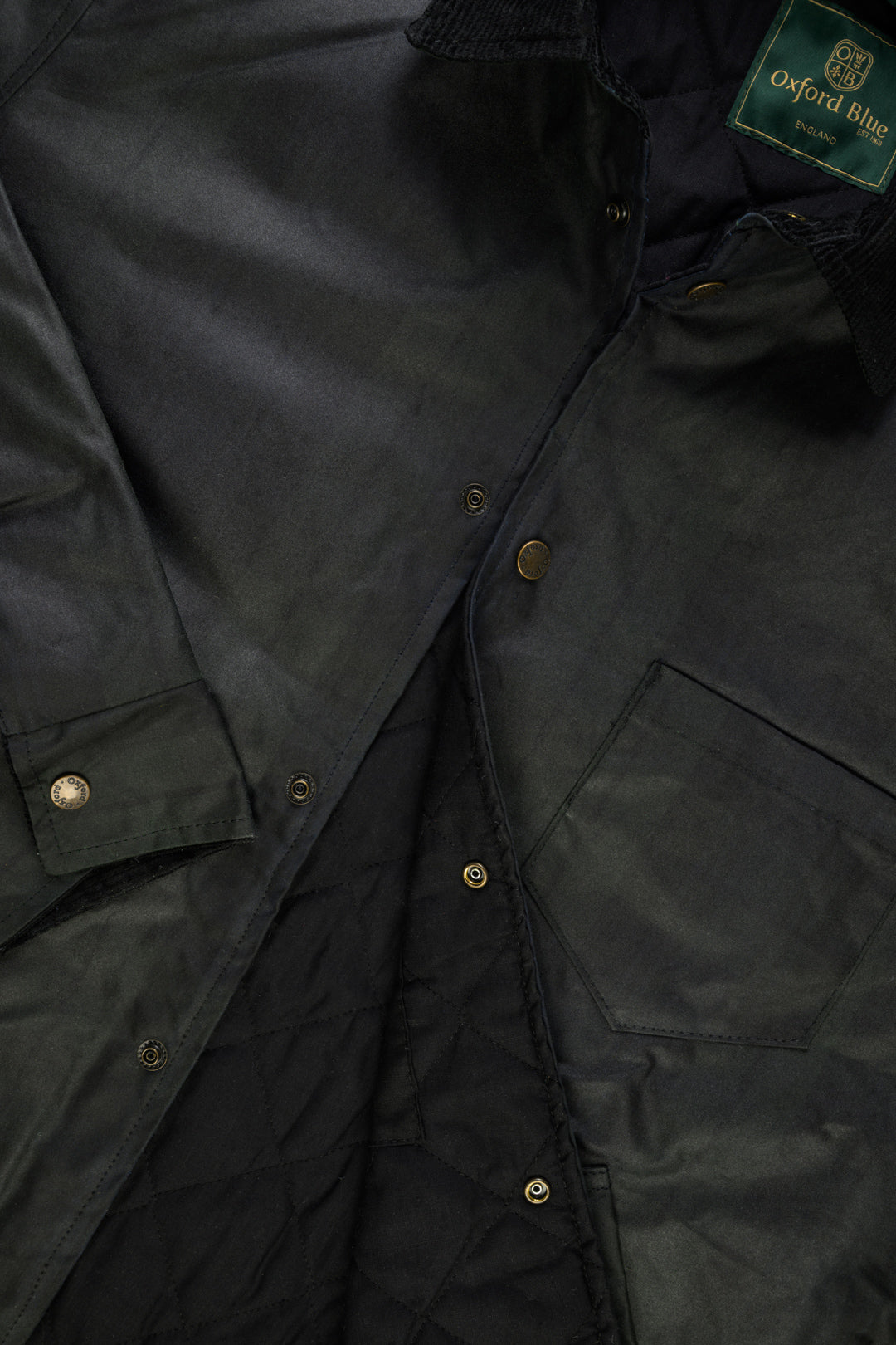 W26T - Men's Alum Tartan Waxed Oveshirt - BLACKWATCH - Oxford Blue
