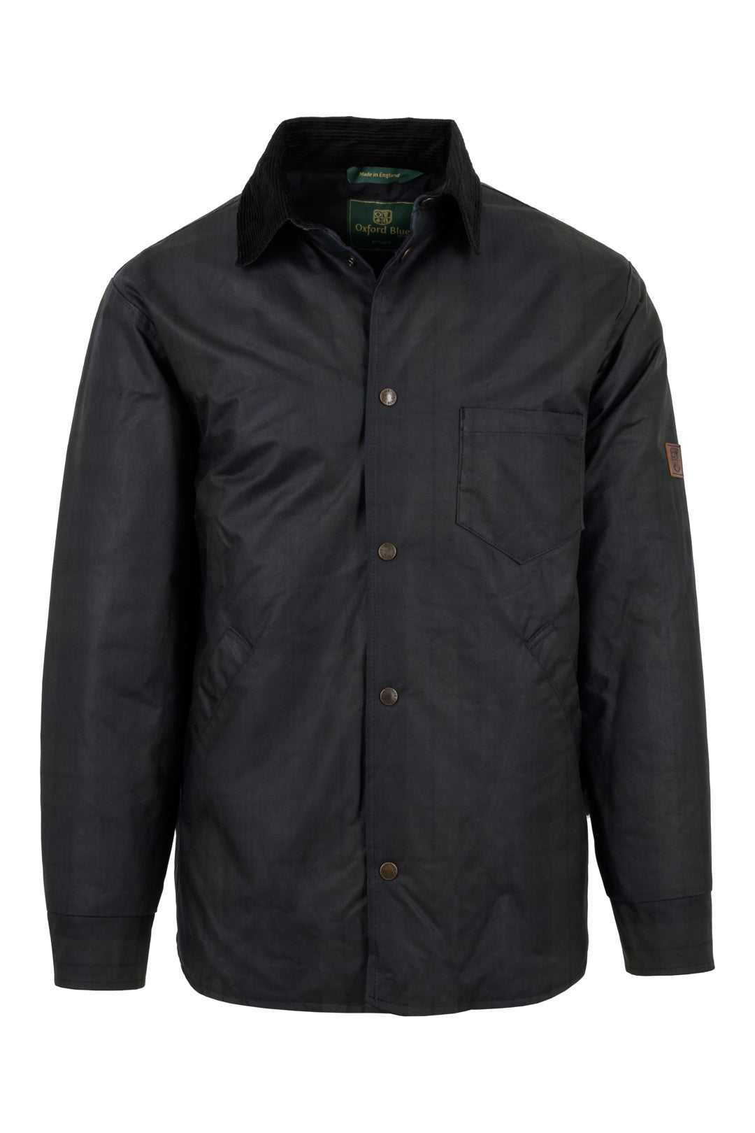 W26T - Men's Alum Tartan Waxed Oveshirt - BLACKWATCH - Oxford Blue