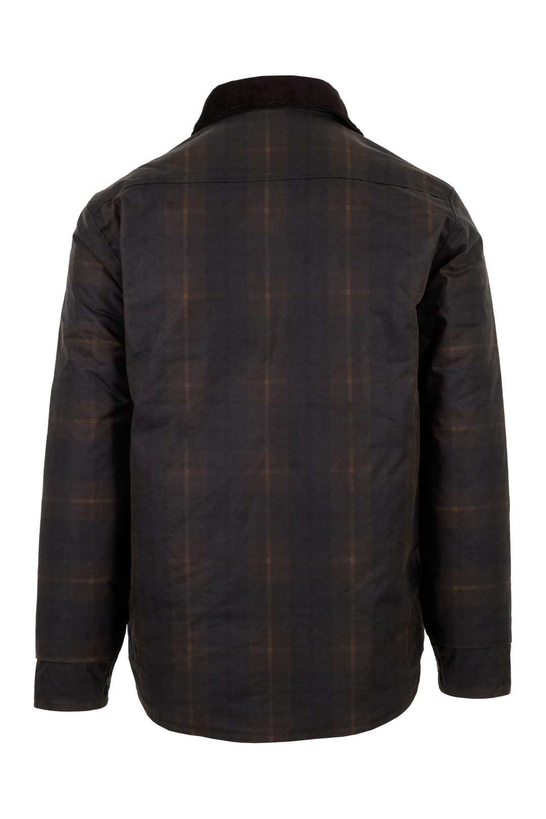 W26T - Men's Alum Tartan Waxed Oveshirt - HONEY - Oxford Blue