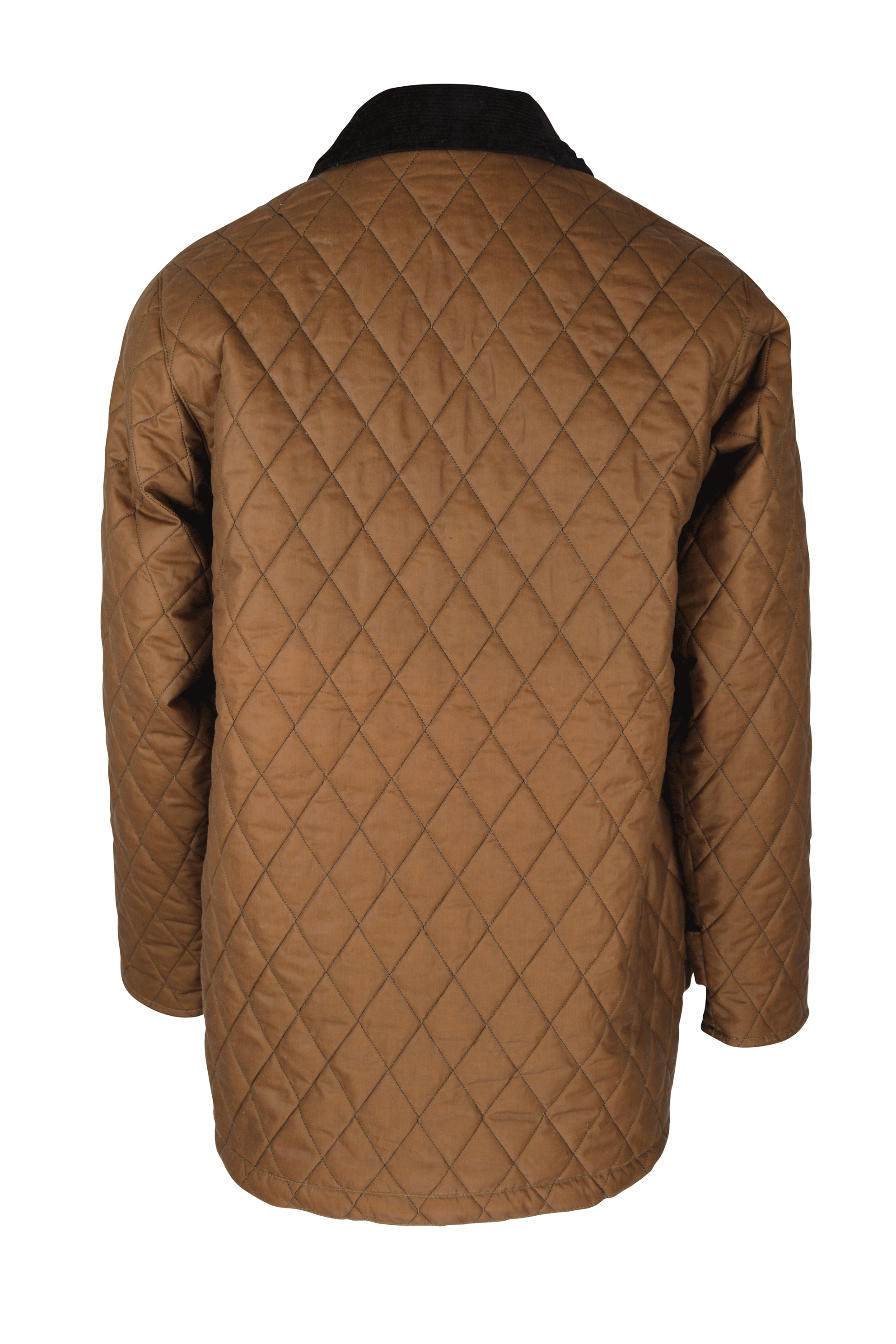 W27 - Men's Aarhus Quilted Wax Coat - SAND - Oxford Blue
