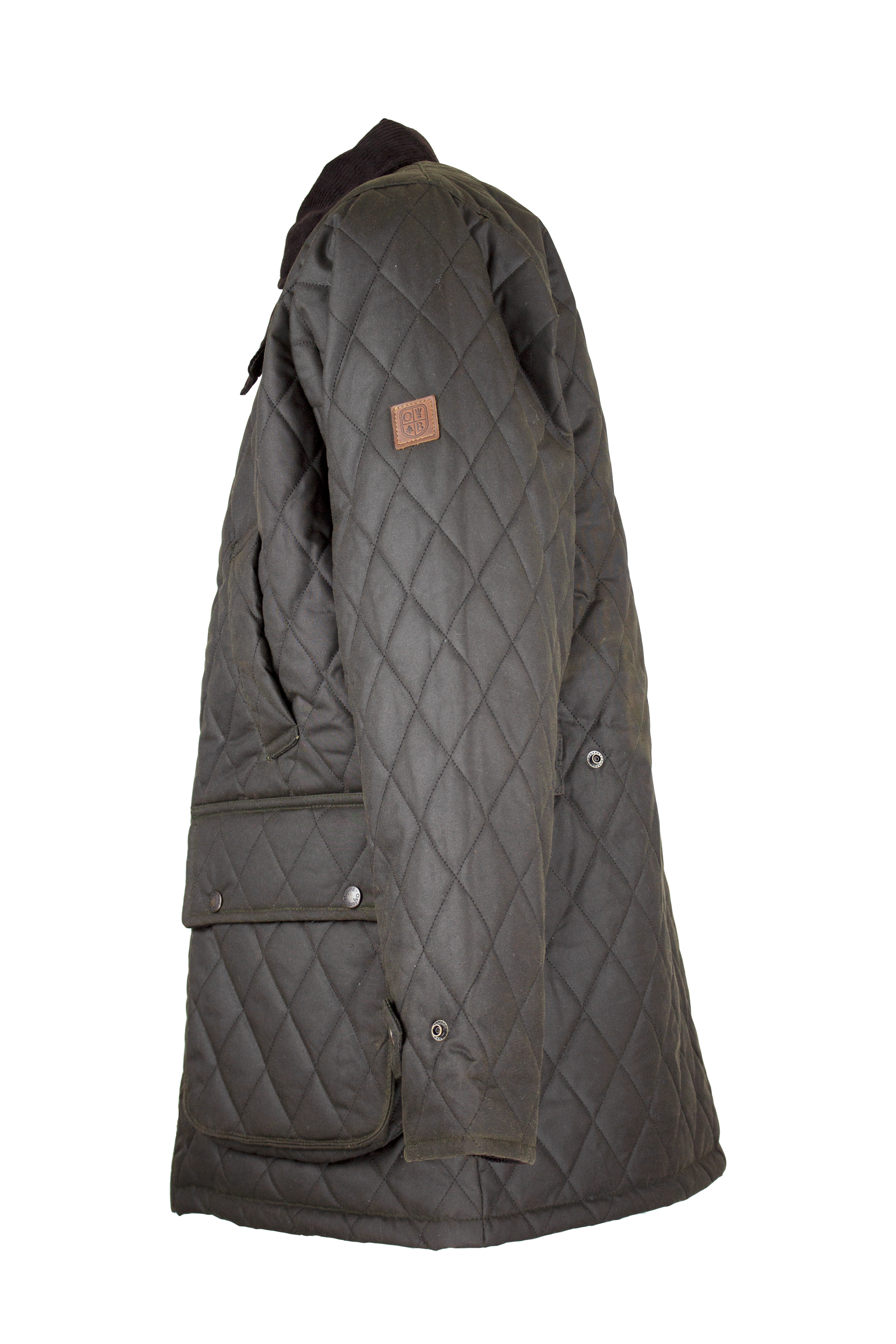 W27 - Men's Aarhus Quilted Wax Coat - DARK OLIVE