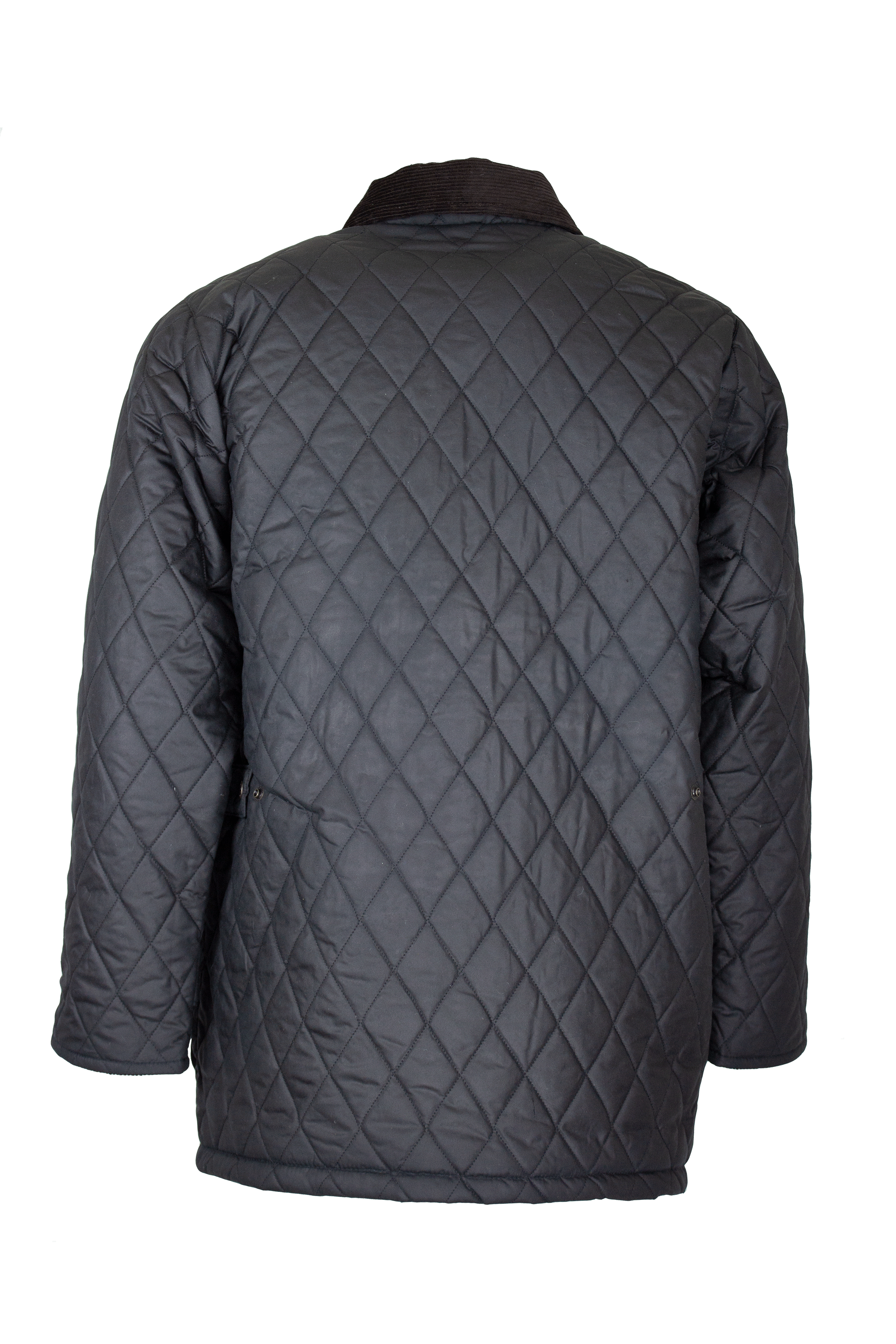 W27 - Men's Aarhus Quilted Wax Coat - NAVY - Oxford Blue