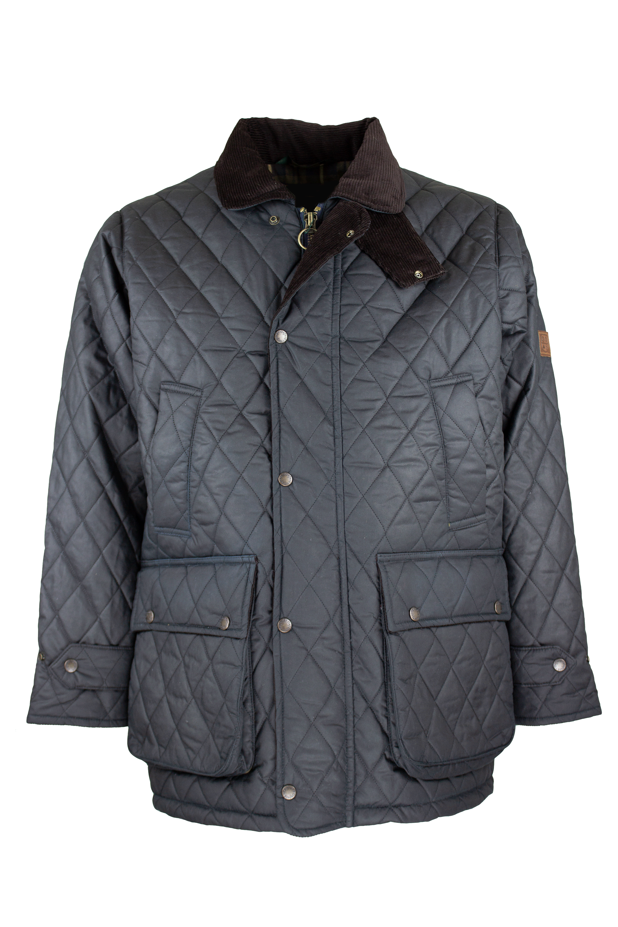 W27 - Men's Aarhus Quilted Wax Coat - NAVY