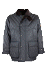 W27 - Men's Aarhus Quilted Wax Coat - NAVY - Oxford Blue