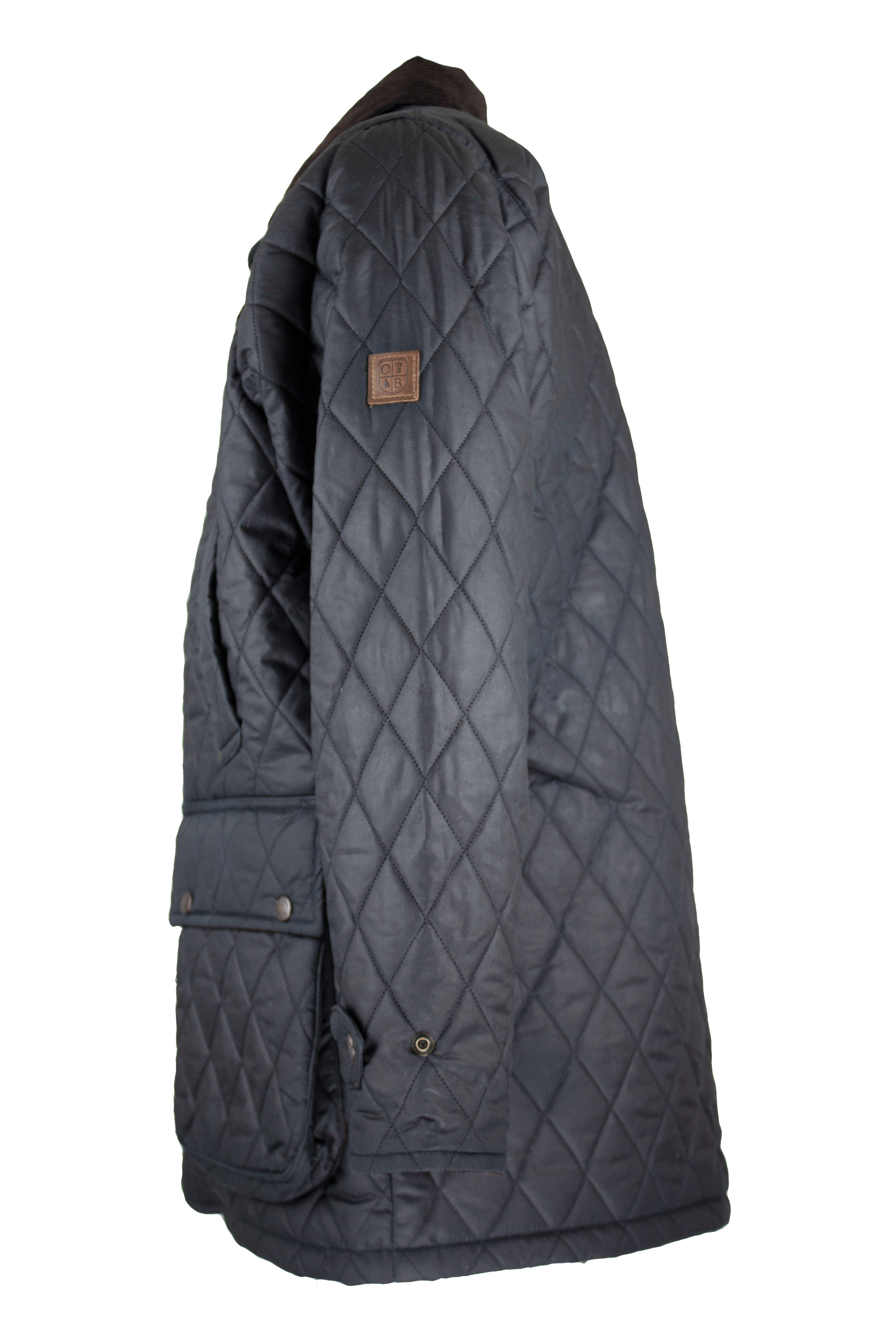 W27 - Men's Aarhus Quilted Wax Coat - NAVY