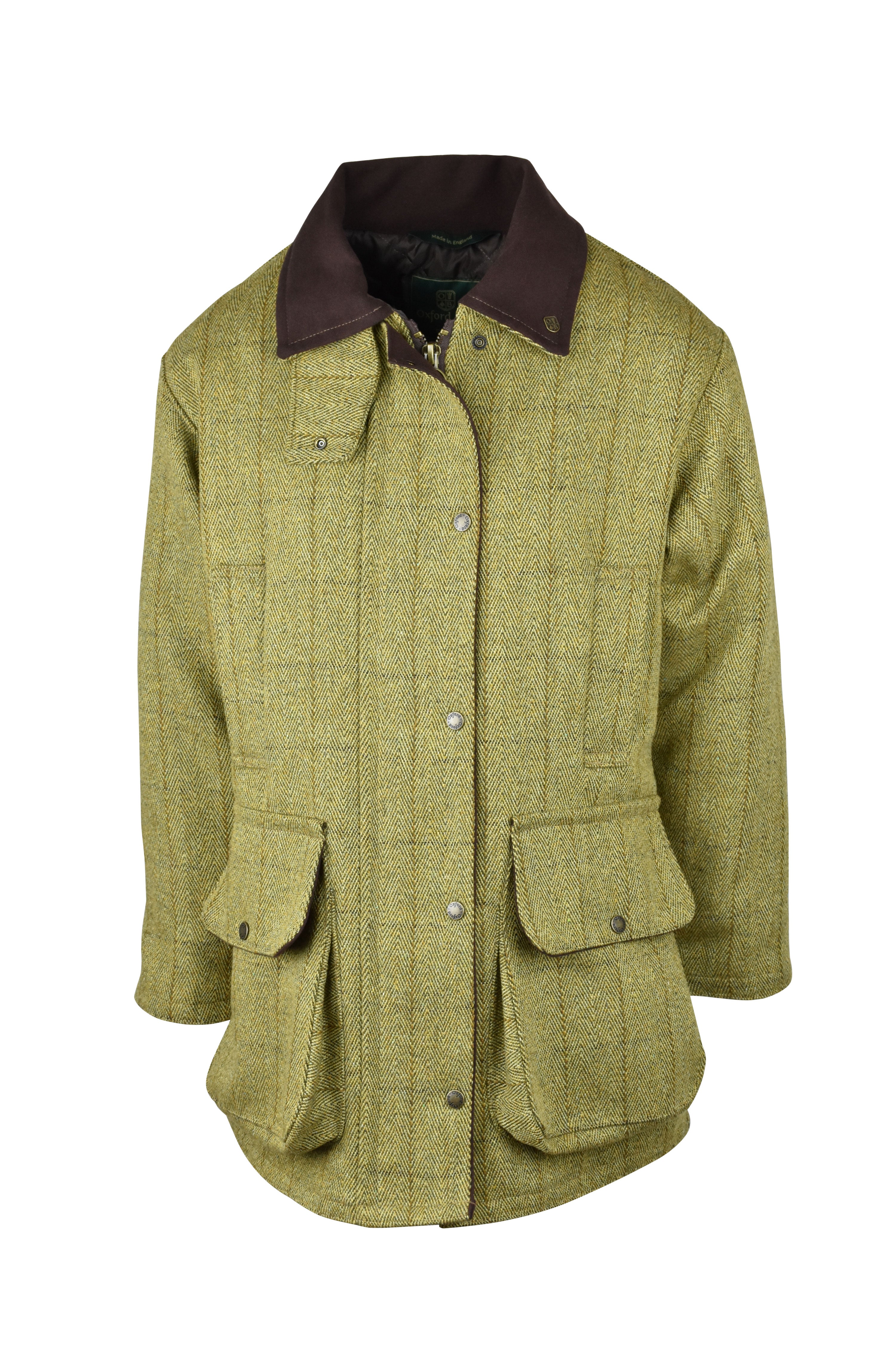 W29 - Ladies Brampton Tweed Coat SAGE (5433/21) - Oxford Blue