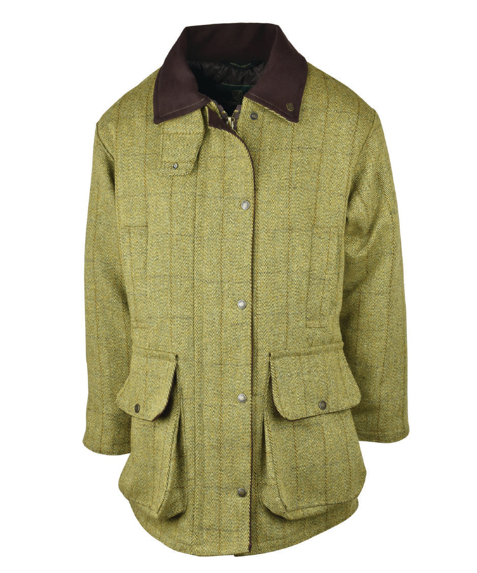 W29 - Ladies Brampton Tweed Coat SAGE (5433/21) - Oxford Blue