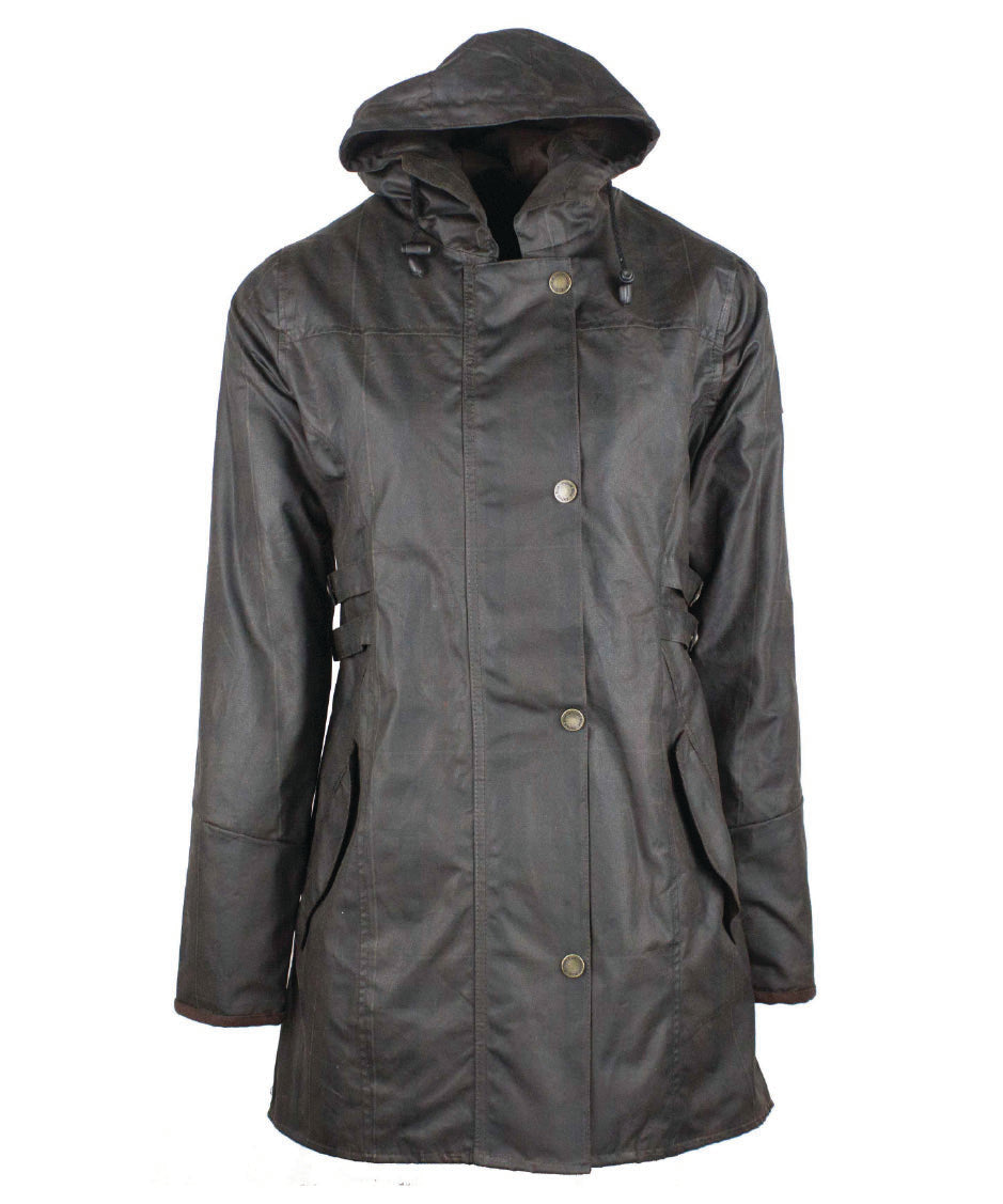 W315 - Women's Wax Tartan Hooded Katrina - CALEDONIA - Oxford Blue