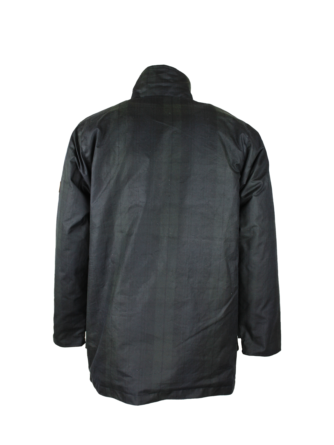 W41 - Men's Tartan Kingsbridge Padded Wax Coat - BLACKWATCH - Oxford Blue