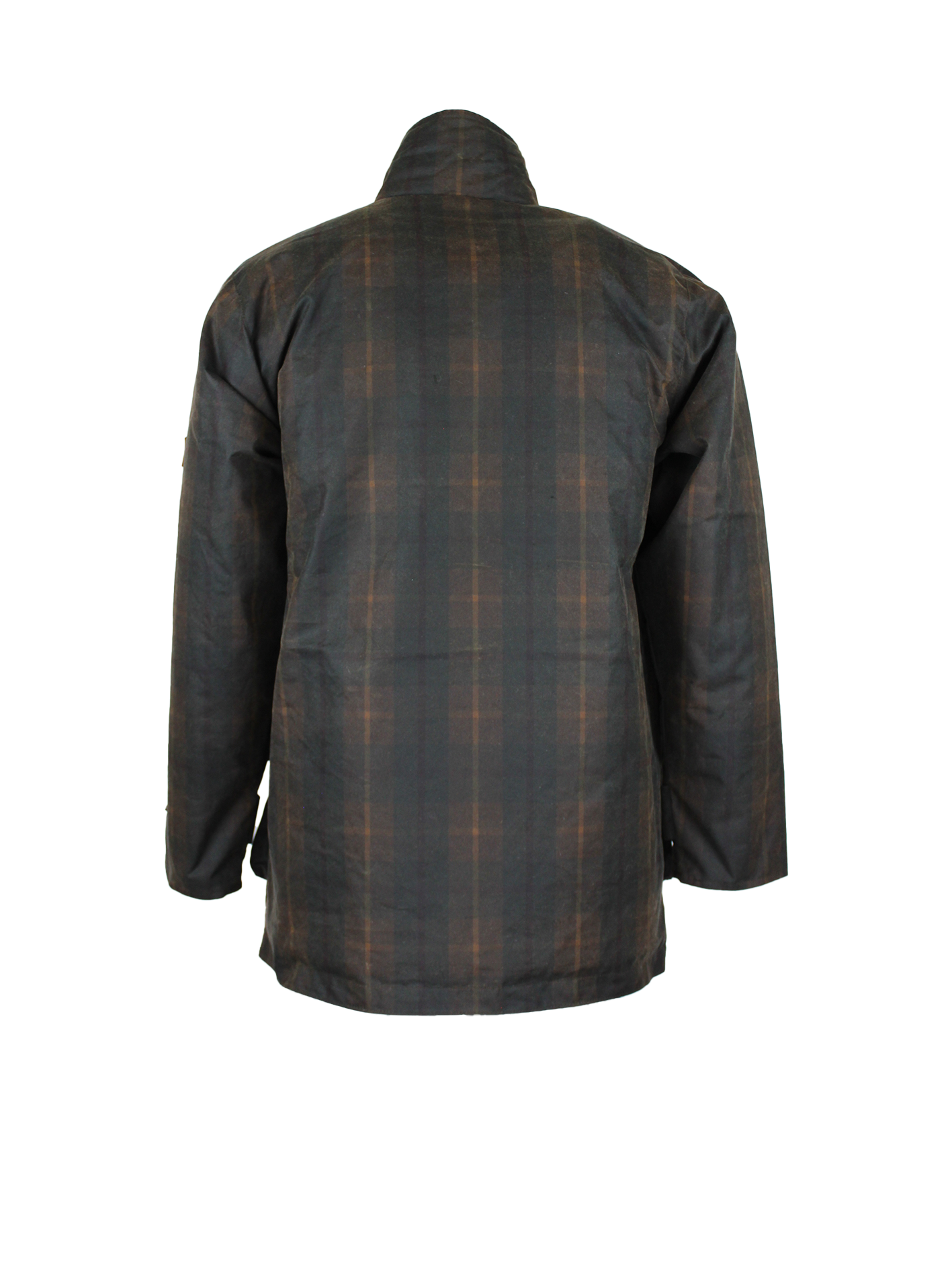 W41 - Men's Tartan Kingsbridge Padded Wax Coat - HONEY - Oxford Blue