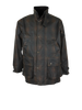 W41 - Men's Tartan Kingsbridge Padded Wax Coat - HONEY - Oxford Blue
