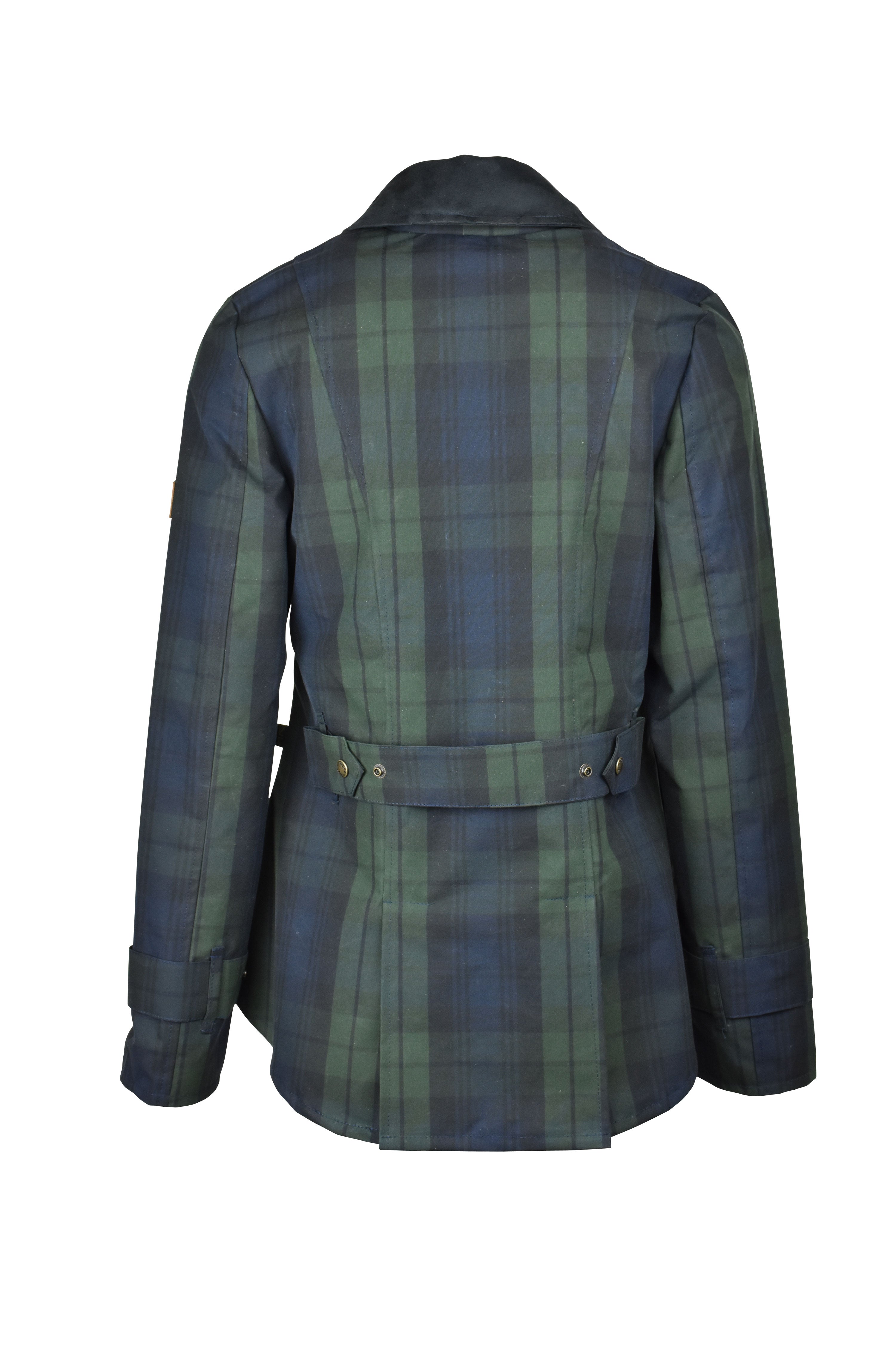 W44 - Ladies Tartan Washwax Ambre - BLACKWATCH - Oxford Blue