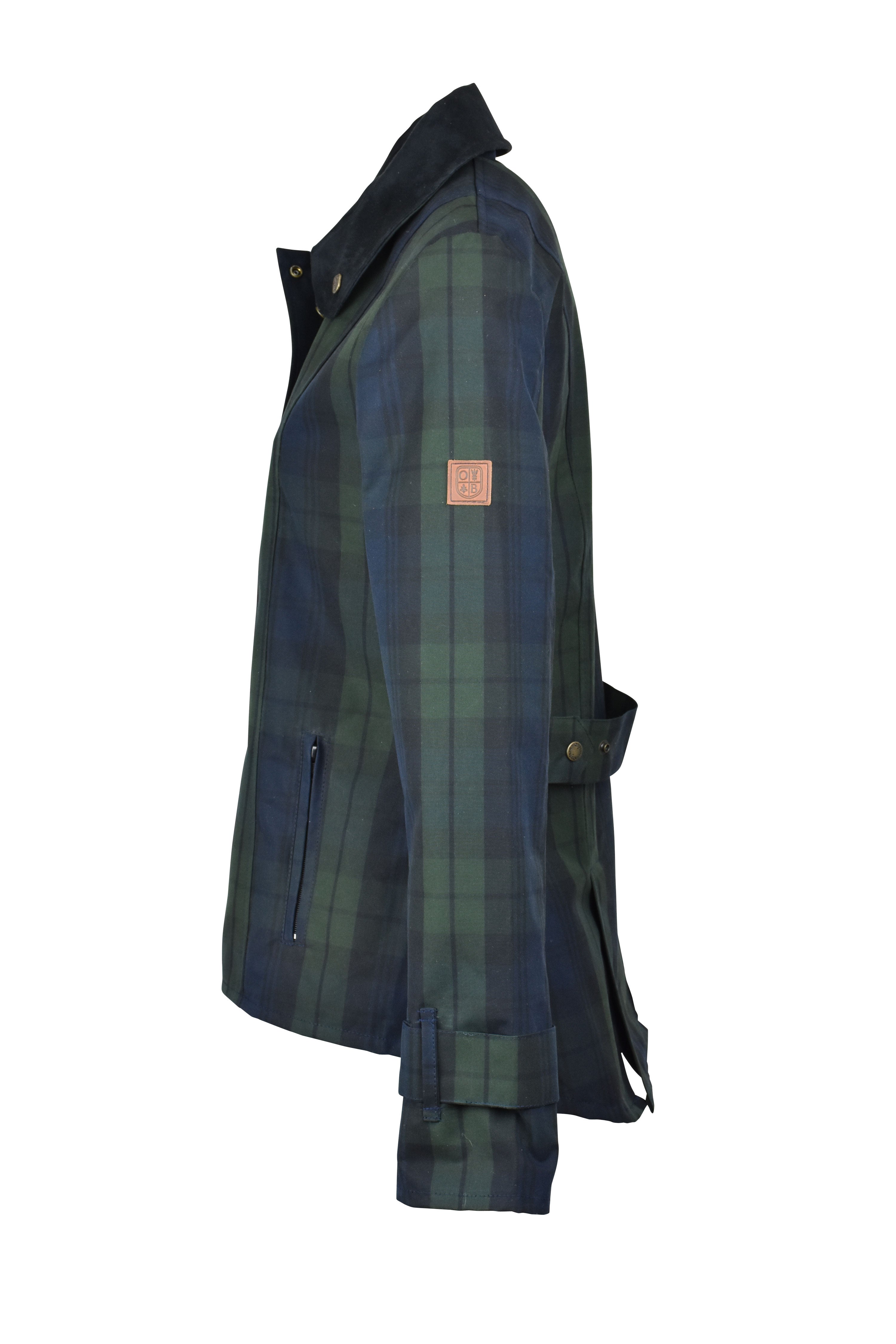 W44 - Ladies Tartan Washwax Ambre - BLACKWATCH - Oxford Blue