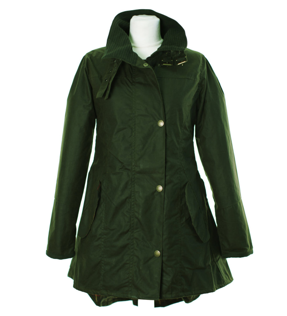 W47 - Women's Katrina Waxed Jacket - GREEN - Oxford Blue