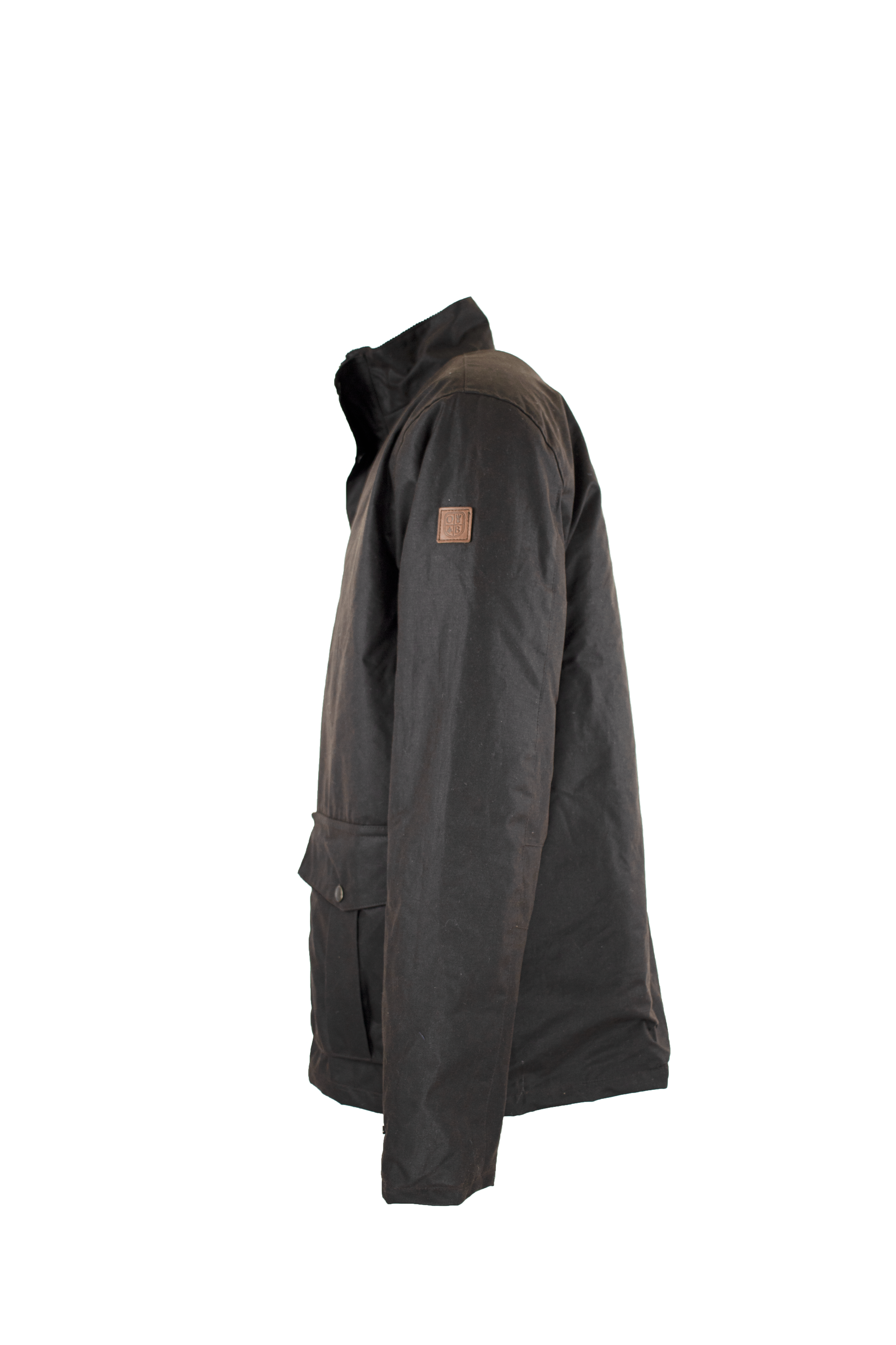 W50 - Men's Kendal Antiquity Wax Jacket - BROWN - Oxford Blue