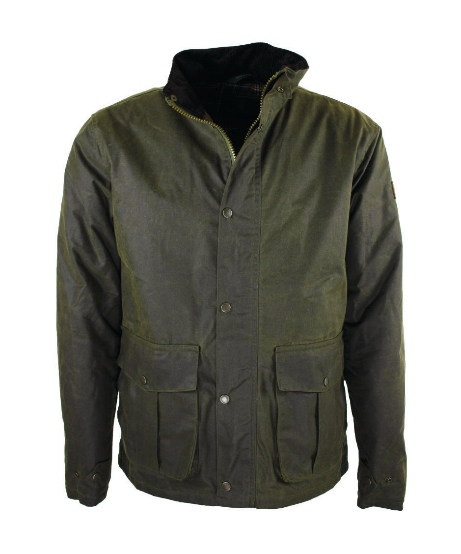 W50 - Men's Kendal Antiquity Wax Jacket - GREEN - Oxford Blue