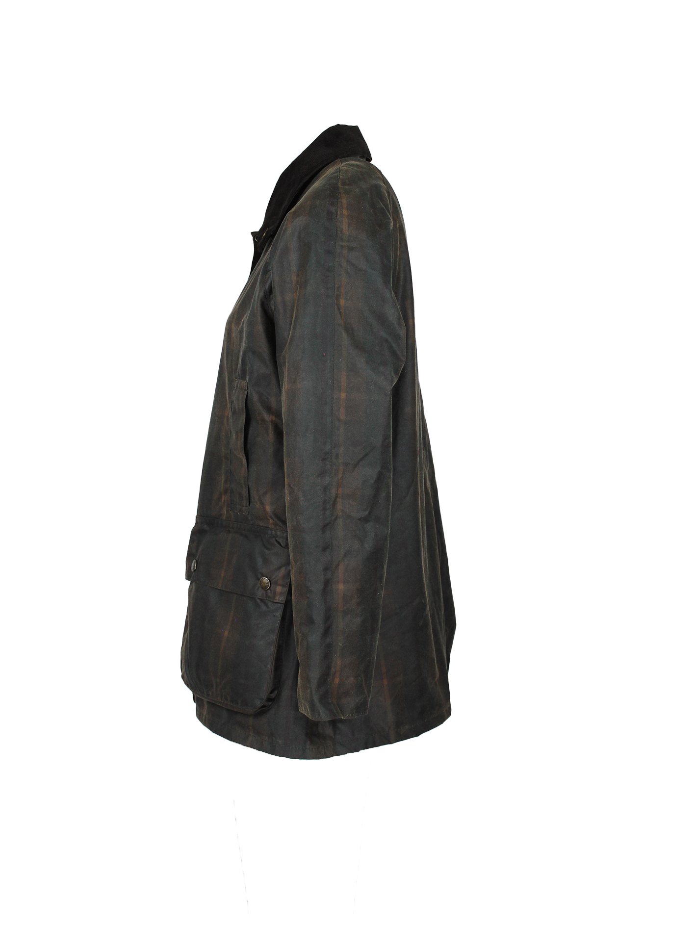 W67 - Women's Tartan Countrygirl Wax Jacket - HONEY - Oxford Blue