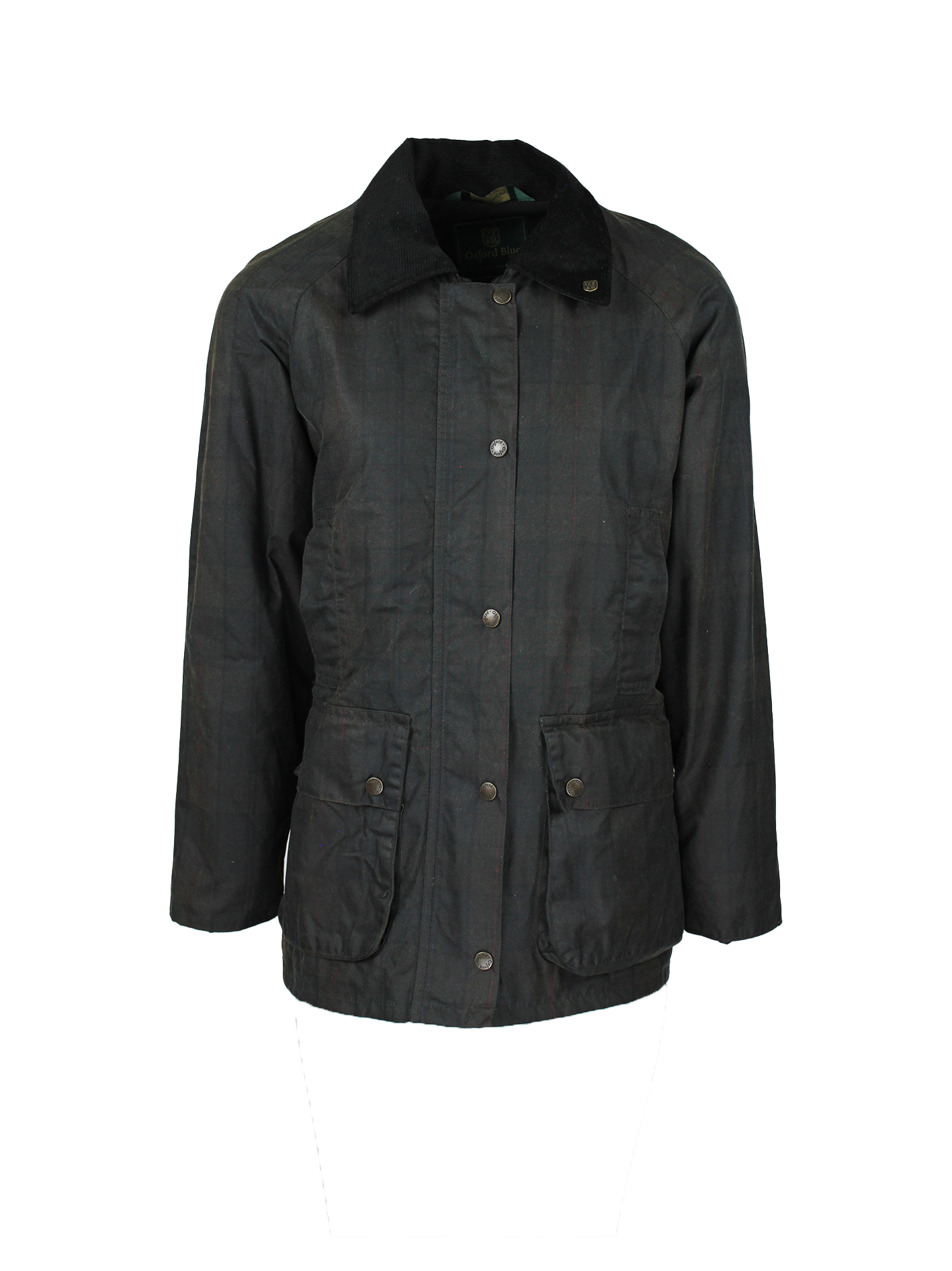 W67 - Women's Tartan Countrygirl Wax Jacket - IONA - Oxford Blue